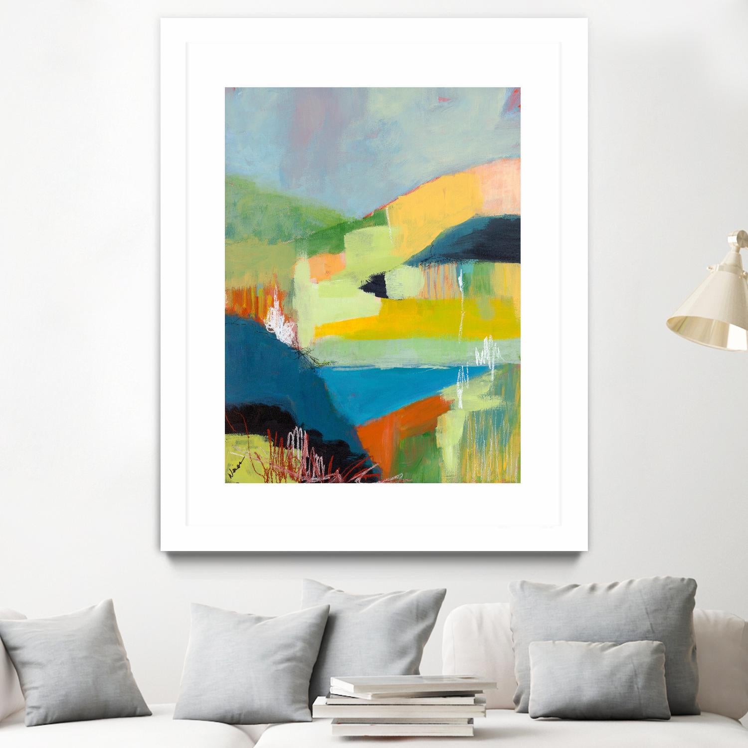 Coastal Hills by Jan Weiss on GIANT ART - multicolor landscapes; abstracts; contemporary