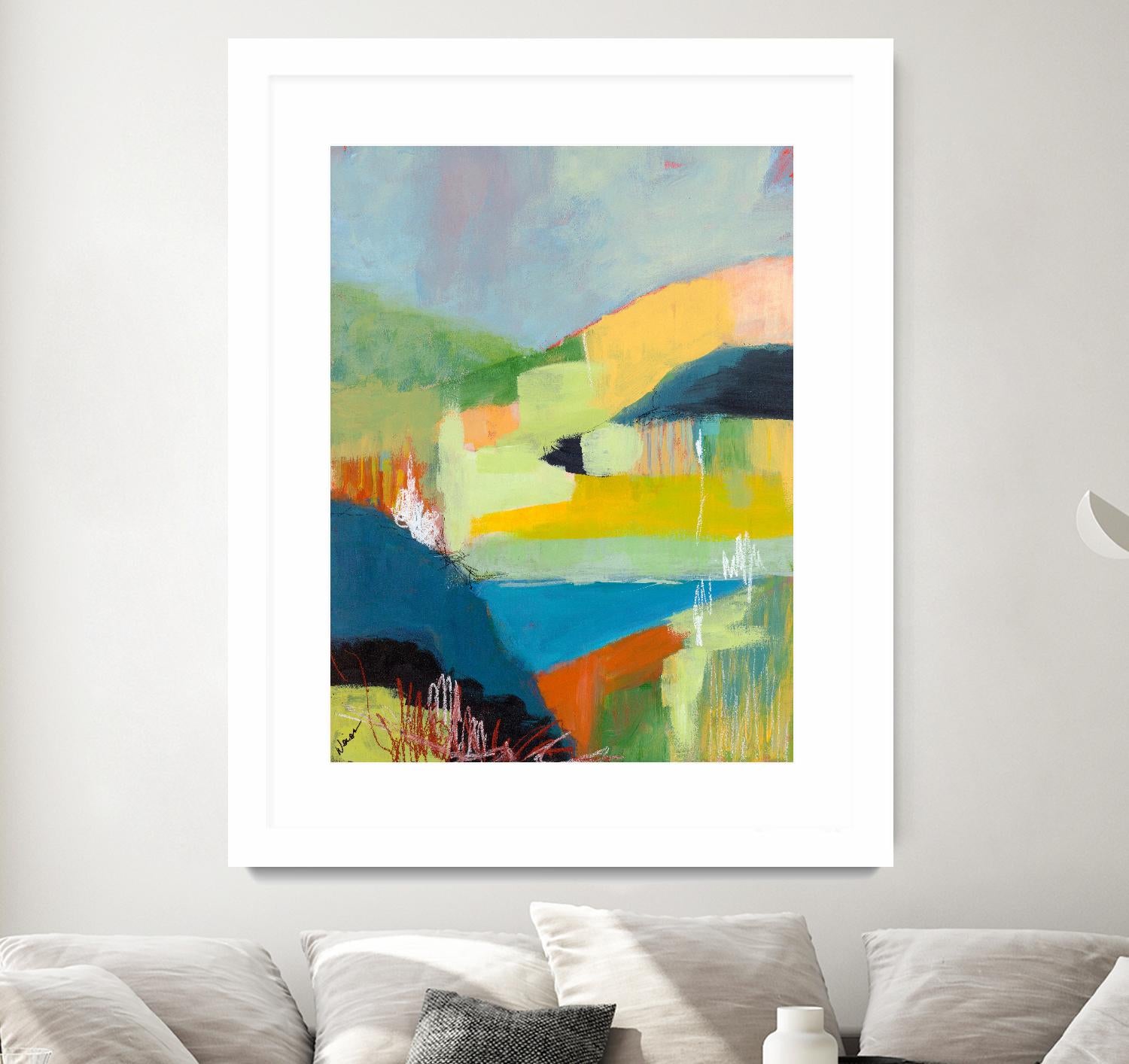 Coastal Hills by Jan Weiss on GIANT ART - multicolor landscapes; abstracts; contemporary