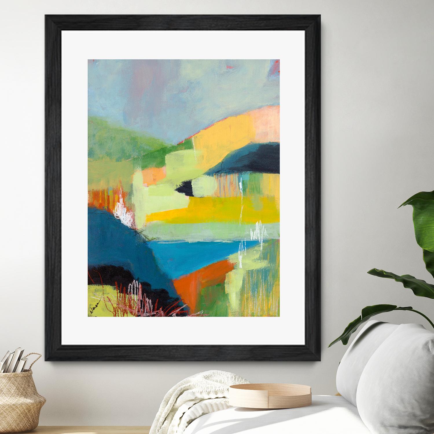Coastal Hills by Jan Weiss on GIANT ART - multicolor landscapes; abstracts; contemporary