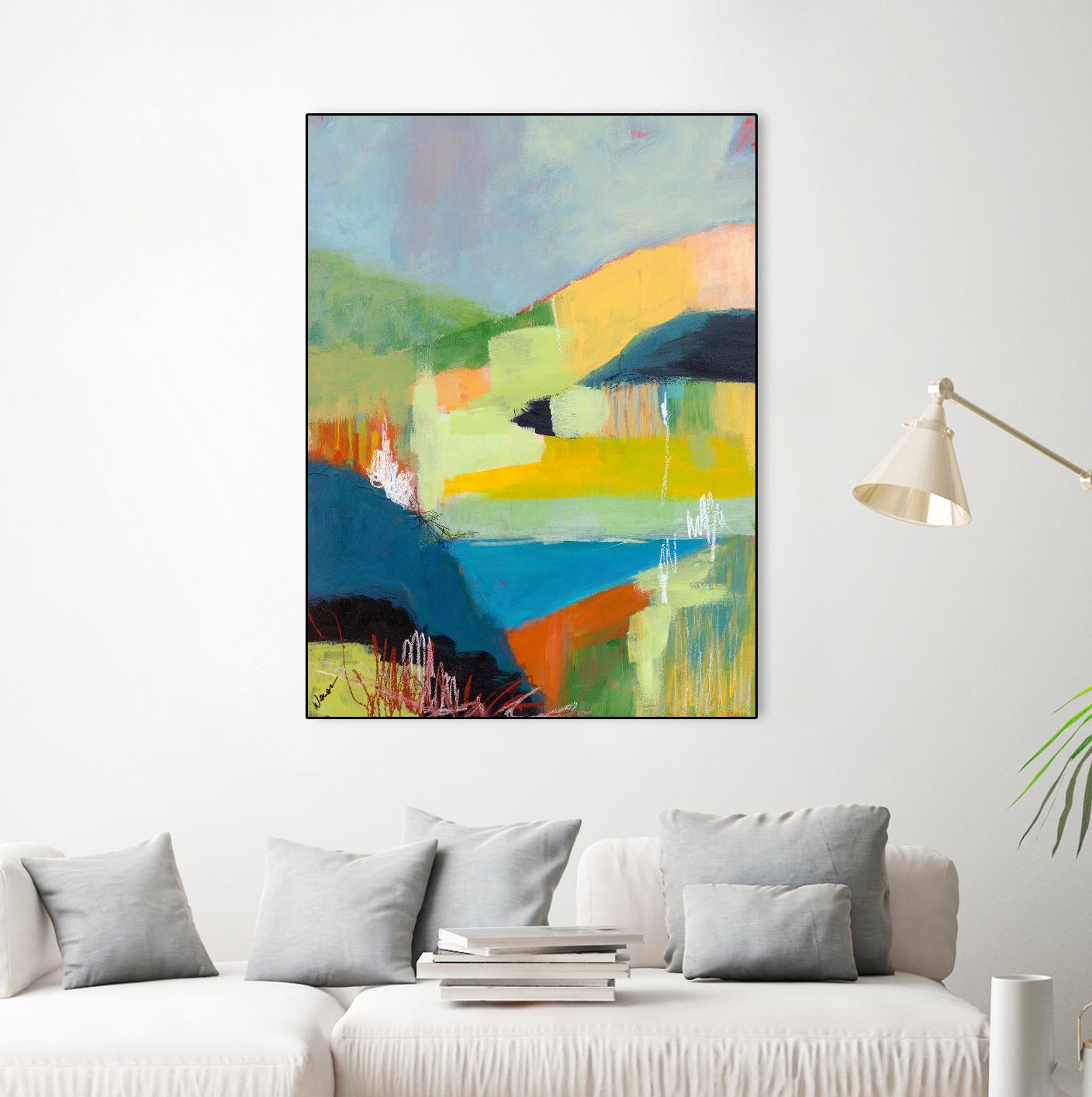 Coastal Hills by Jan Weiss on GIANT ART - multicolor landscapes; abstracts; contemporary