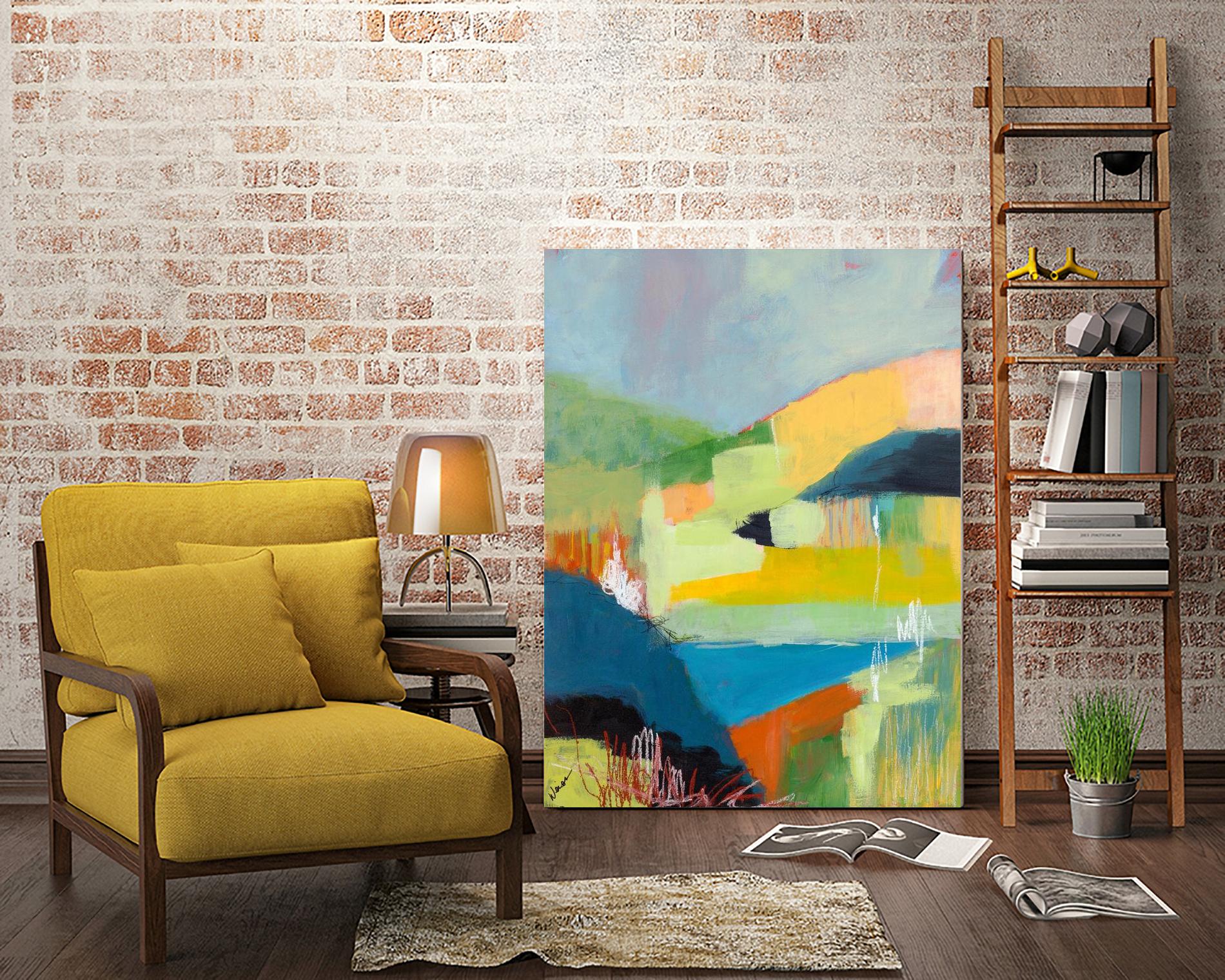 Coastal Hills by Jan Weiss on GIANT ART - multicolor landscapes; abstracts; contemporary