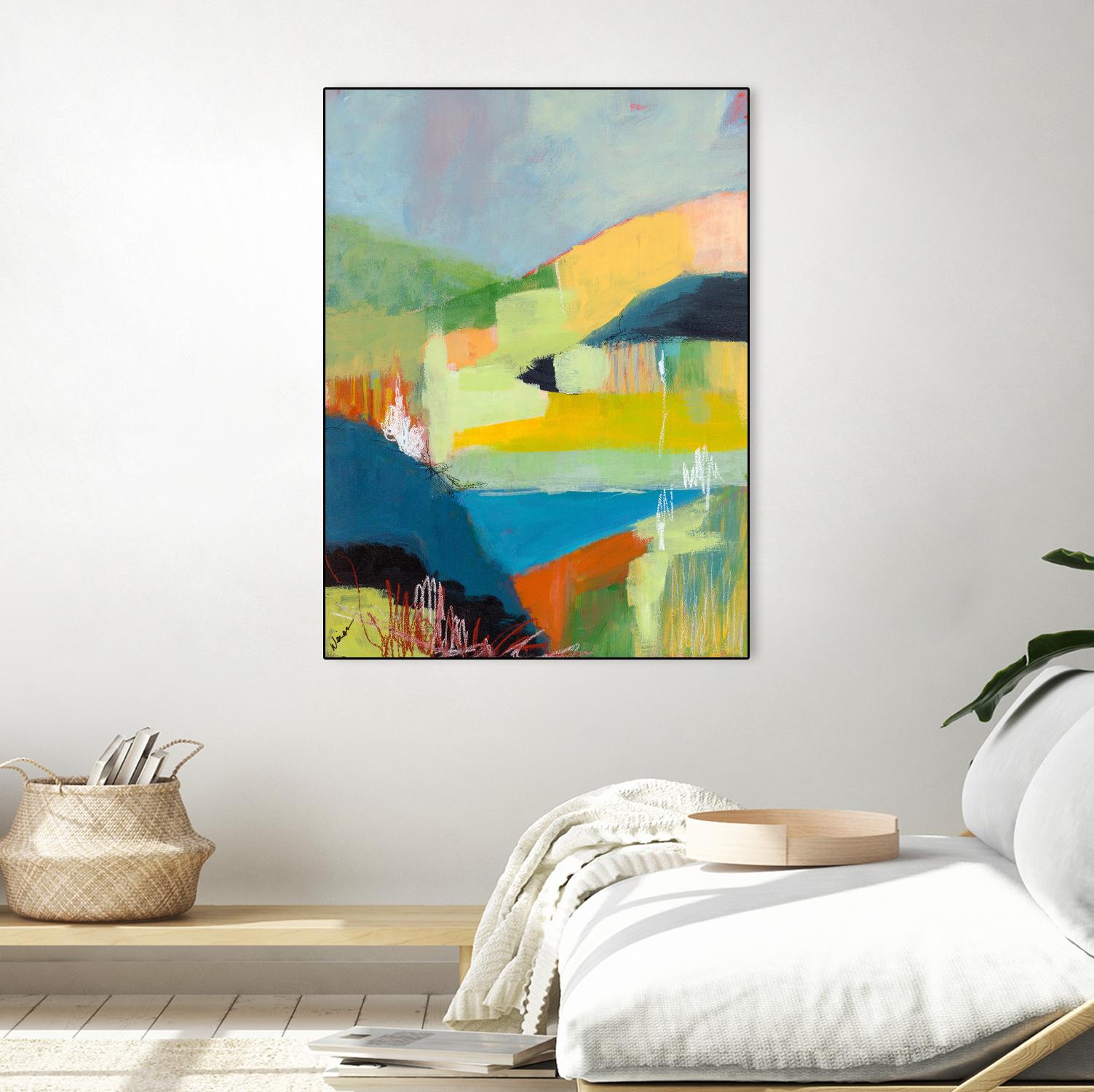 Coastal Hills by Jan Weiss on GIANT ART - multicolor landscapes; abstracts; contemporary