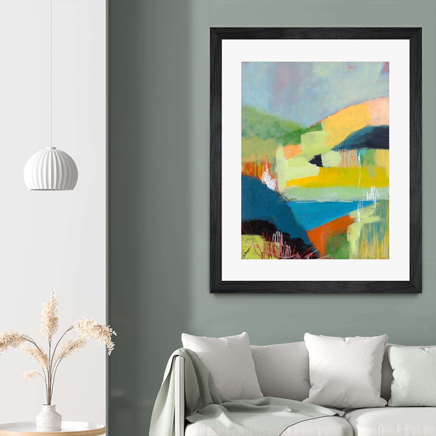 Coastal Hills by Jan Weiss on GIANT ART - multicolor landscapes; abstracts; contemporary
