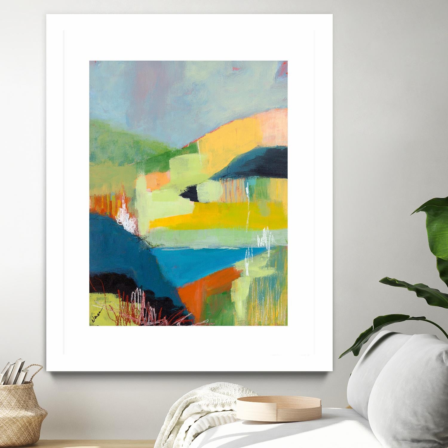 Coastal Hills by Jan Weiss on GIANT ART - multicolor landscapes; abstracts; contemporary