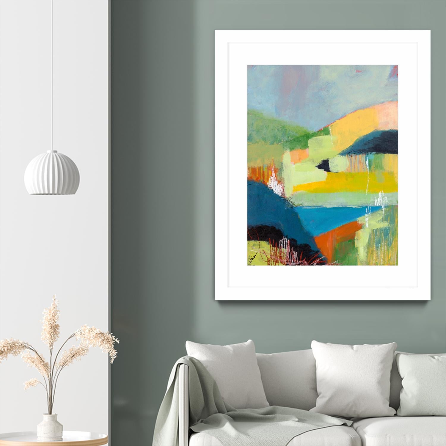 Coastal Hills by Jan Weiss on GIANT ART - multicolor landscapes; abstracts; contemporary