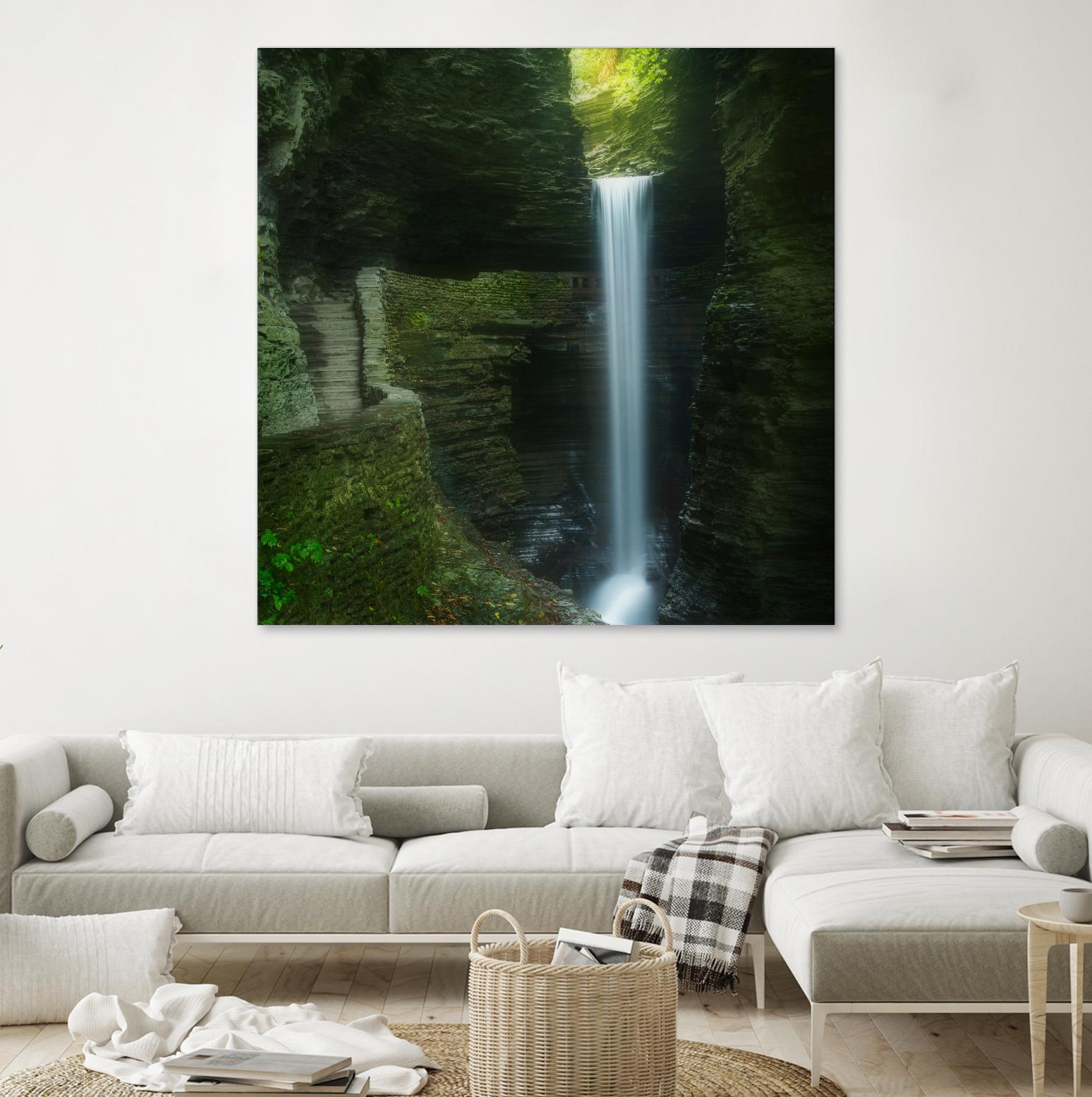 Cavern Cascade by Patrick Zephyr on GIANT ART - multicolor photography; coastal; landscapes