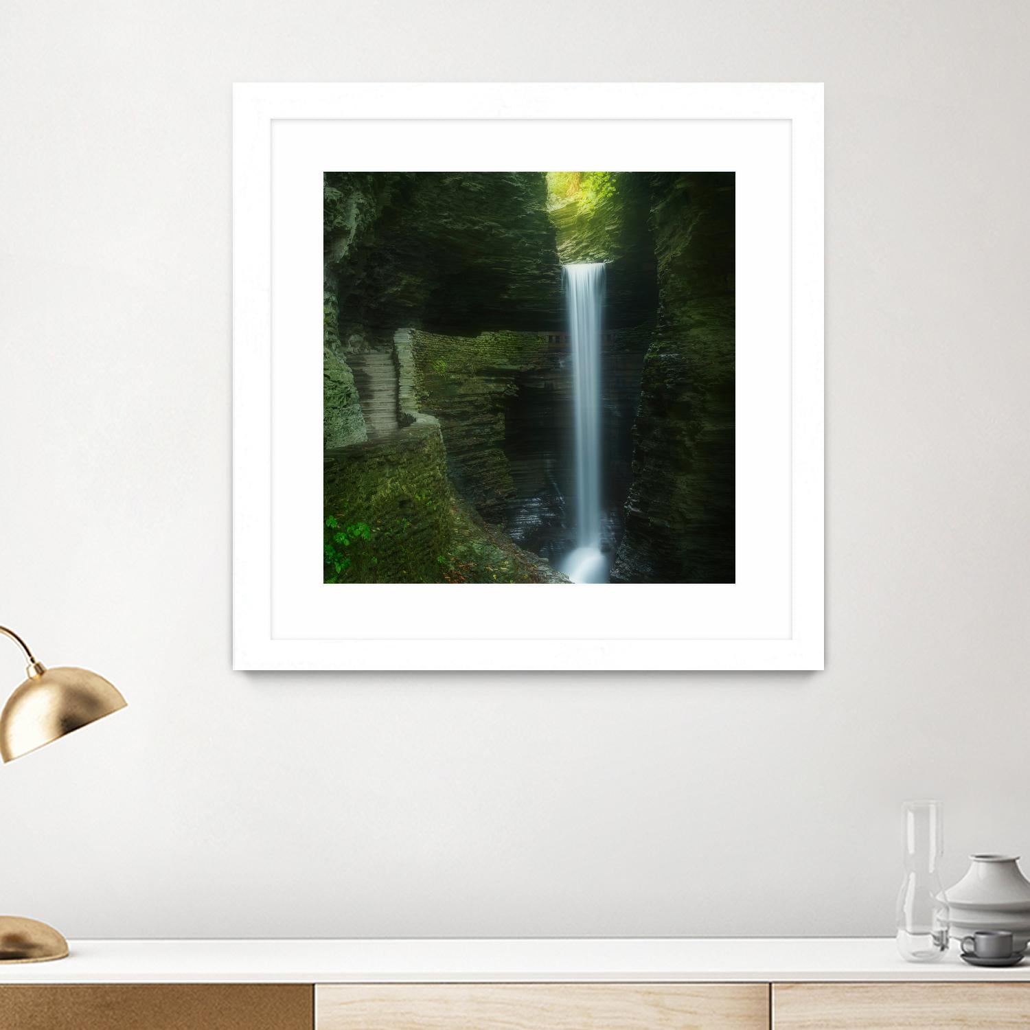 Cavern Cascade by Patrick Zephyr on GIANT ART - multicolor photography; coastal; landscapes