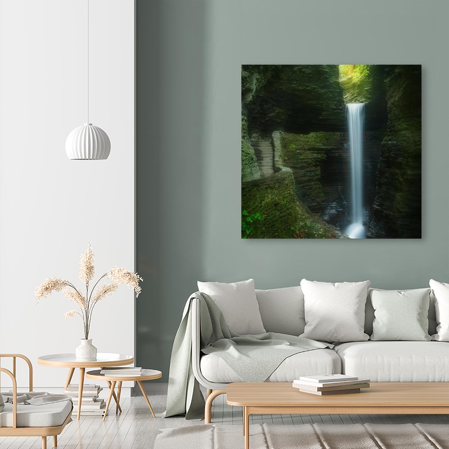 Cavern Cascade by Patrick Zephyr on GIANT ART - multicolor photography; coastal; landscapes