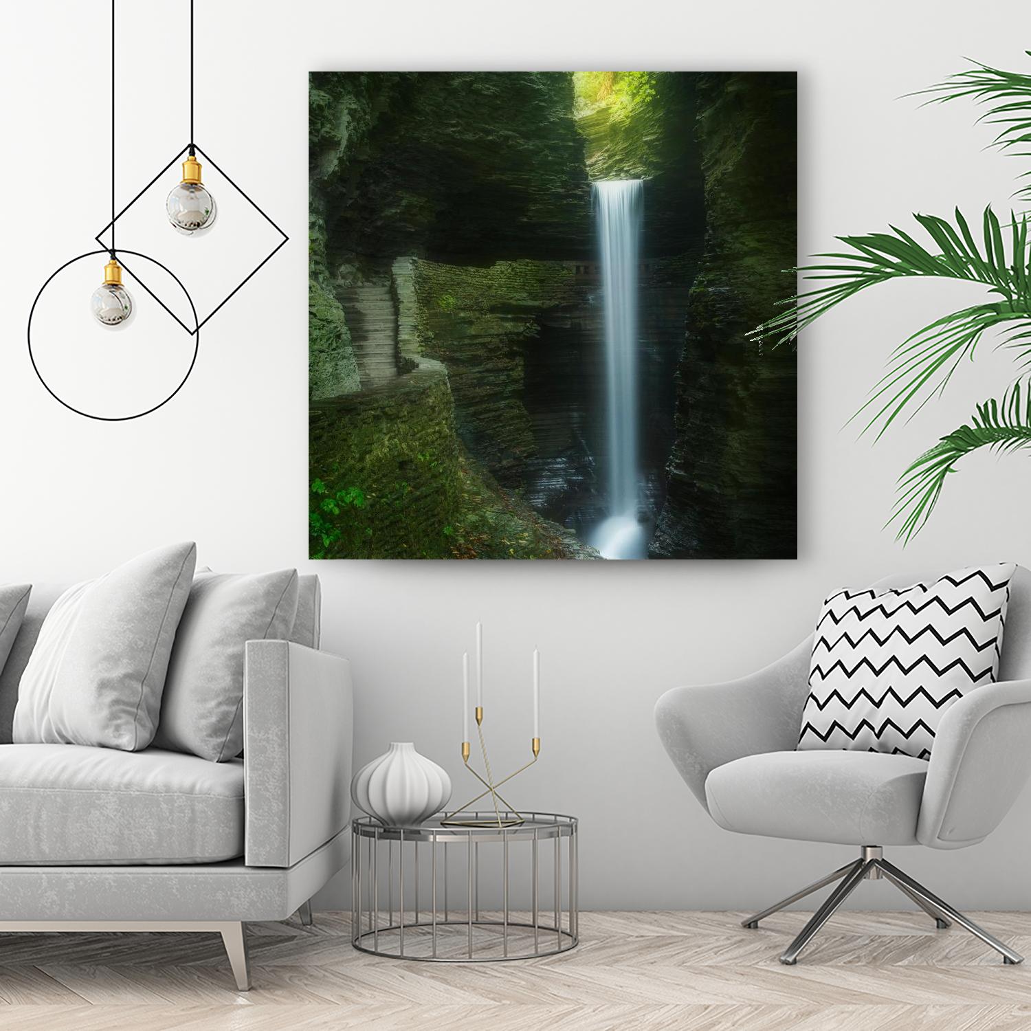 Cavern Cascade by Patrick Zephyr on GIANT ART - multicolor photography; coastal; landscapes