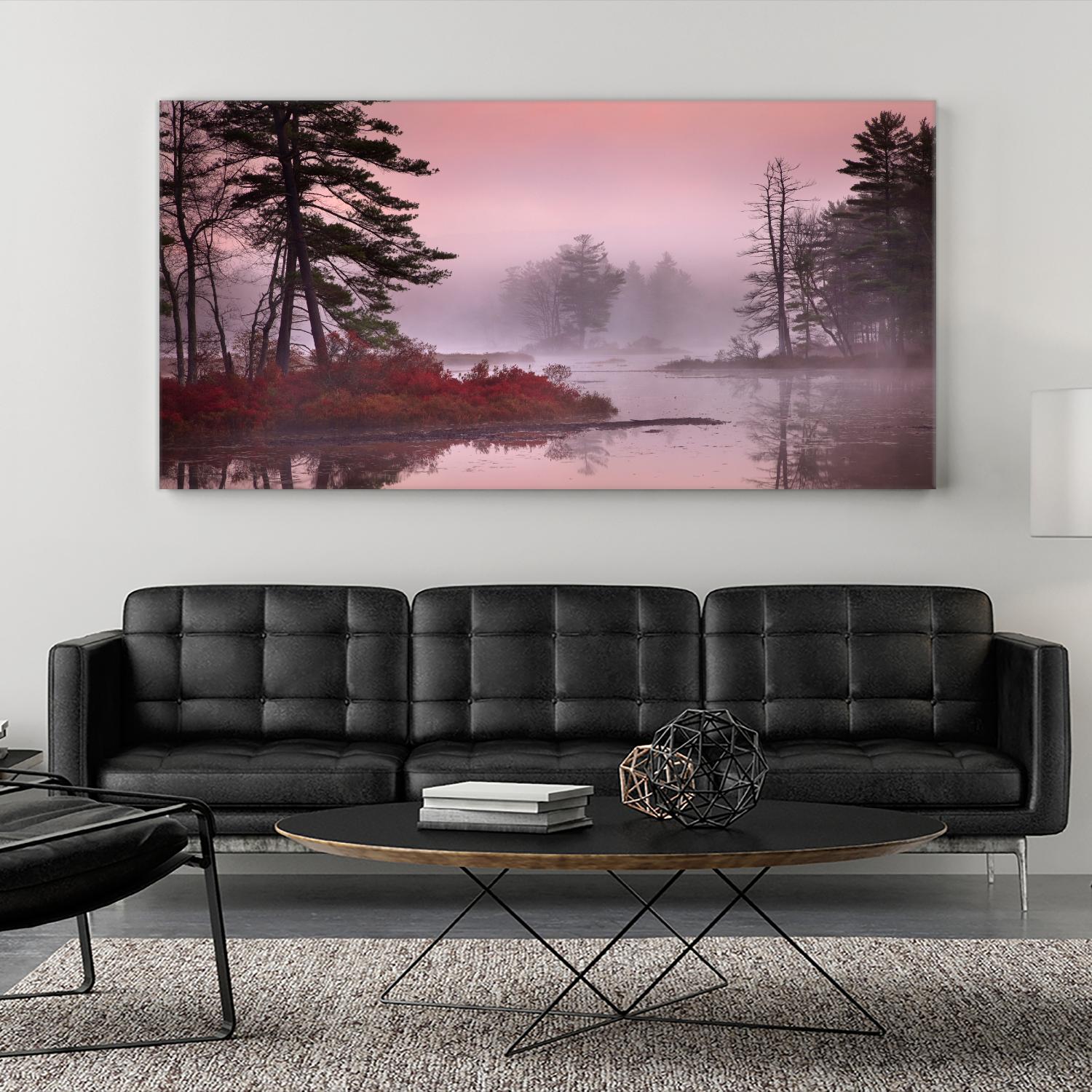 Pink Fog by Patrick Zephyr on GIANT ART - multi landscapes, photography, fog, waterways