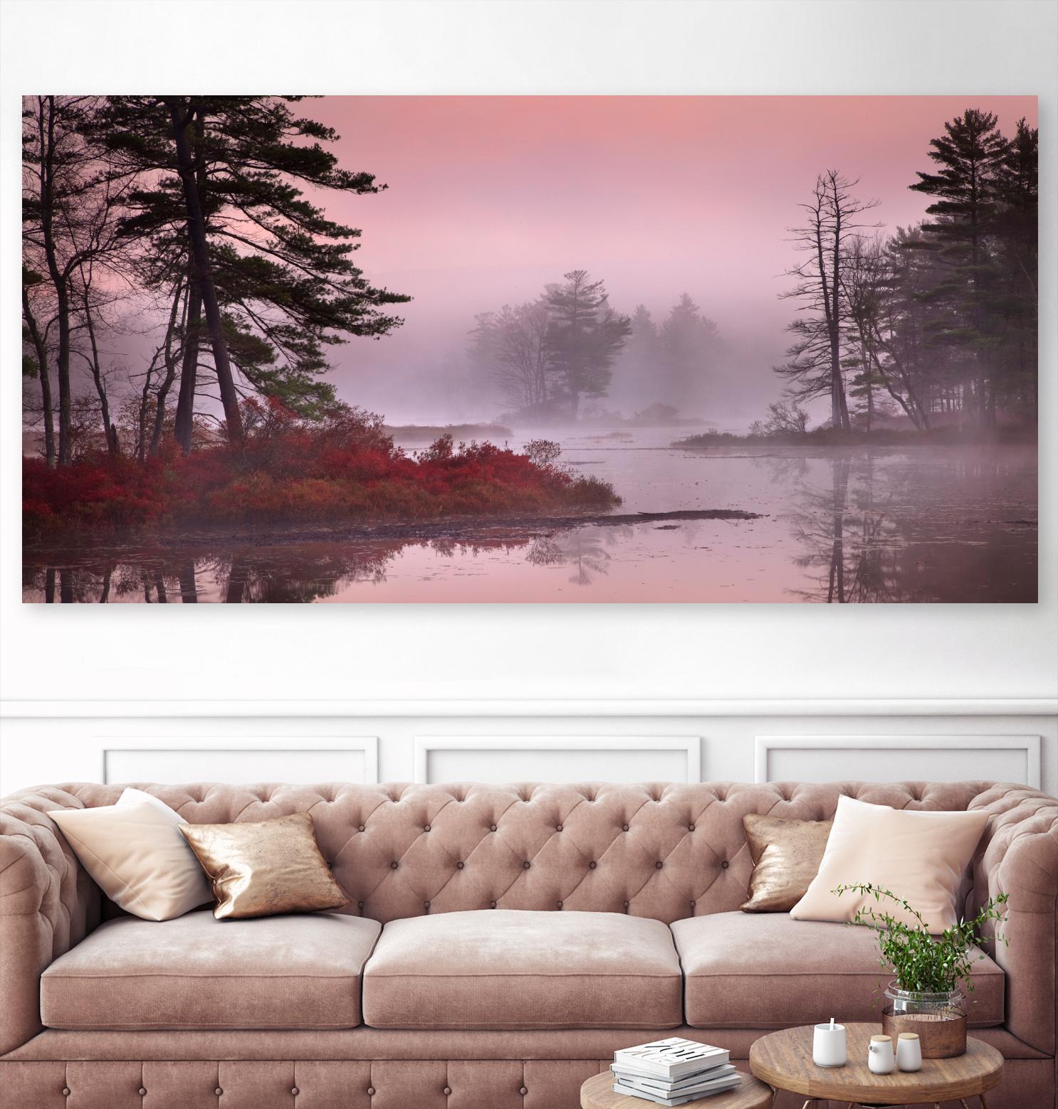 Pink Fog by Patrick Zephyr on GIANT ART - multi landscapes, photography, fog, waterways