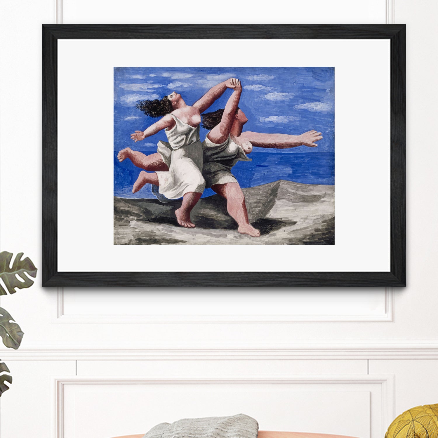 Two Women Running on the Beach by Pablo Picasso on GIANT ART - blue figurative