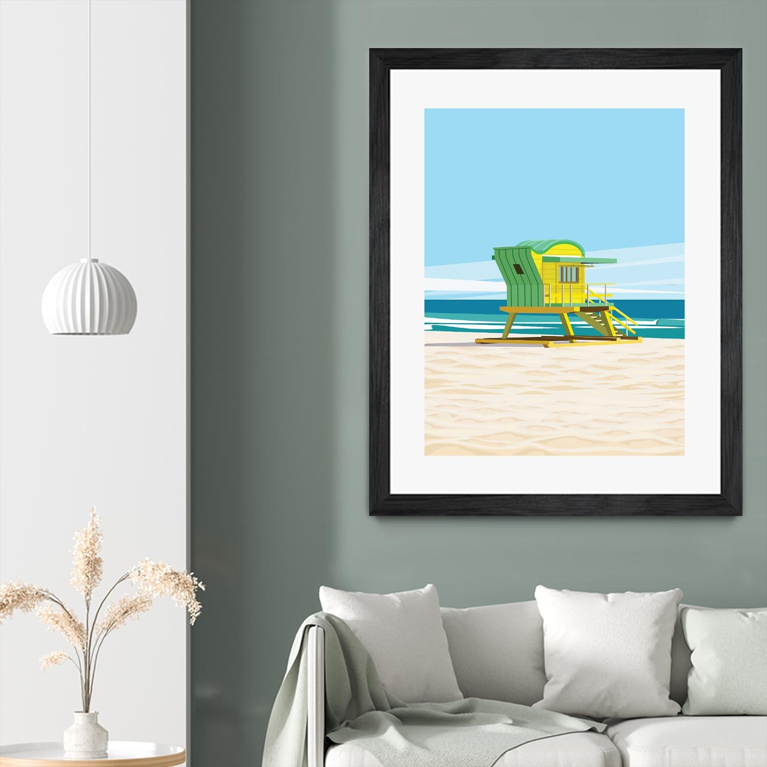 Sunshine Villa by ARTIC FRAME STUDIO on GIANT ART - beige costal