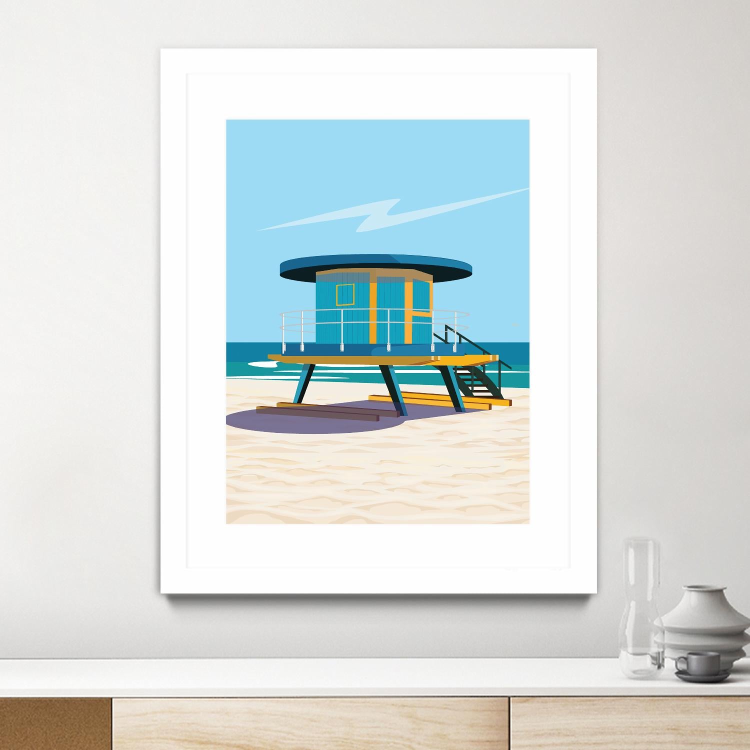 Hal's Villa by ARTIC FRAME STUDIO on GIANT ART - beige costal