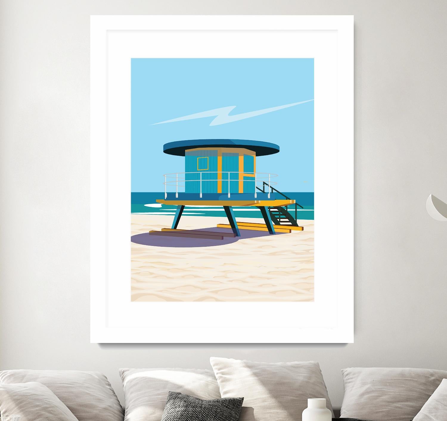 Hal's Villa by ARTIC FRAME STUDIO on GIANT ART - beige costal