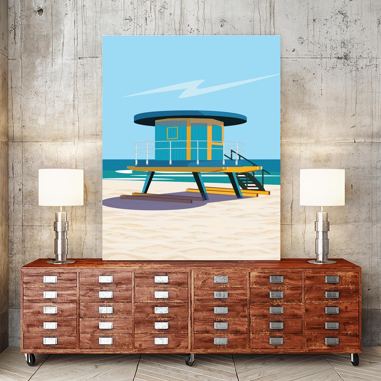 Hal's Villa by ARTIC FRAME STUDIO on GIANT ART - beige costal