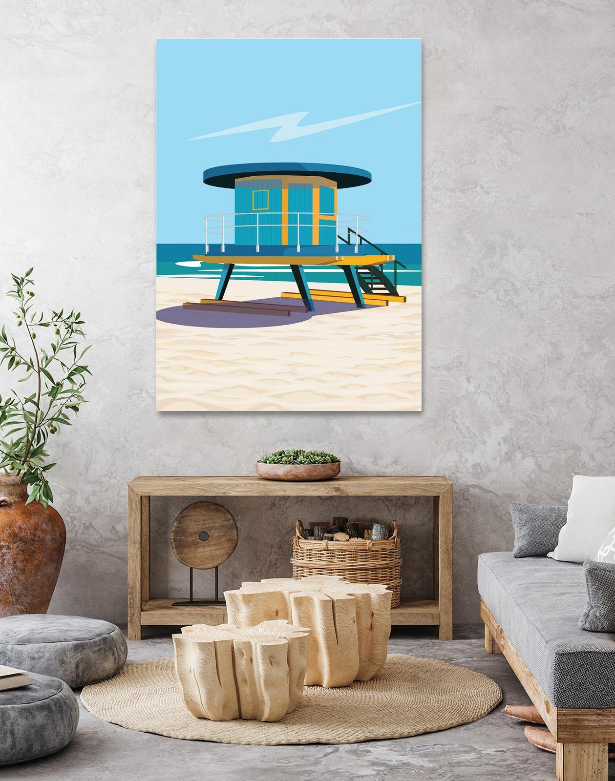 Hal's Villa by ARTIC FRAME STUDIO on GIANT ART - beige costal