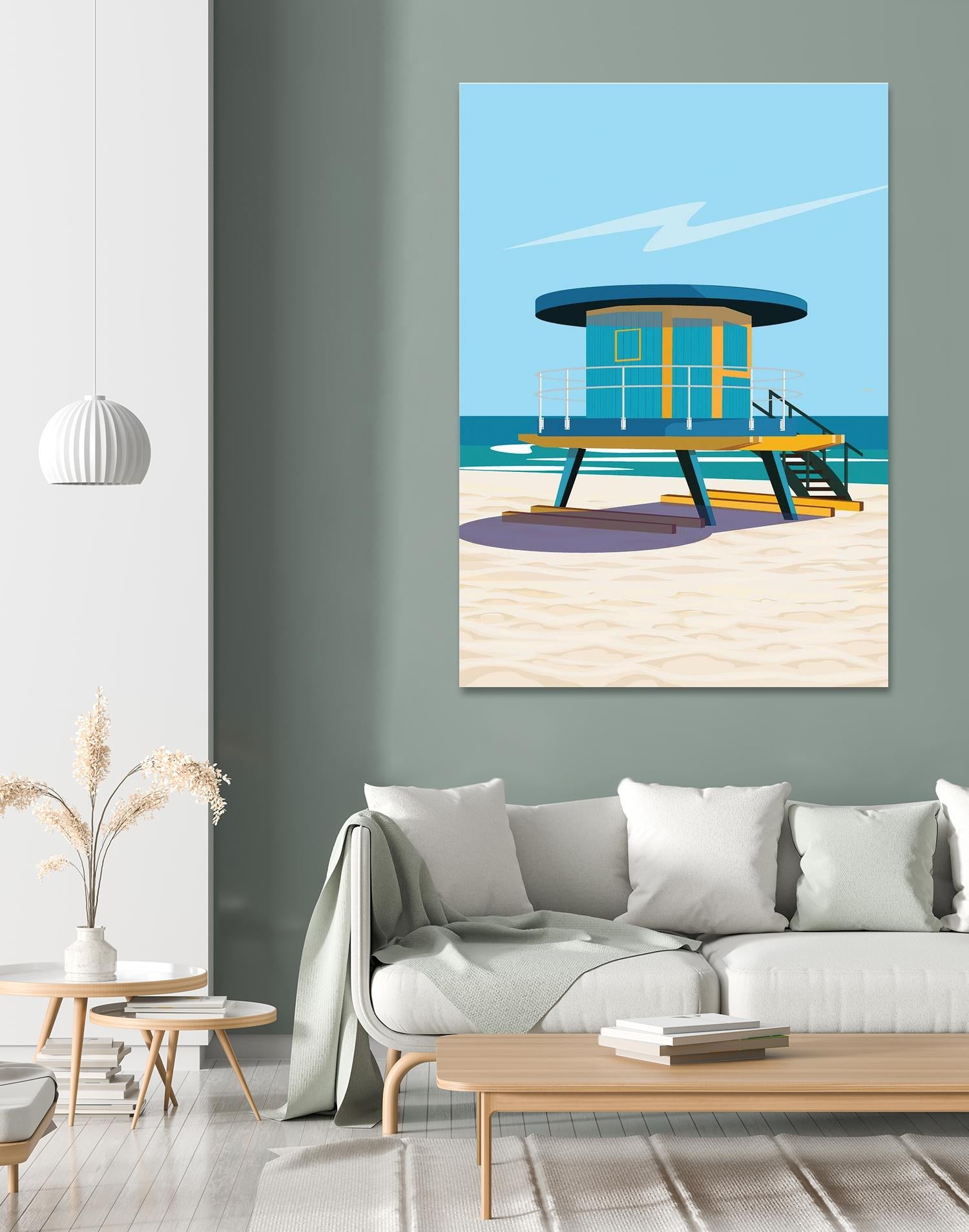 Hal's Villa by ARTIC FRAME STUDIO on GIANT ART - beige costal