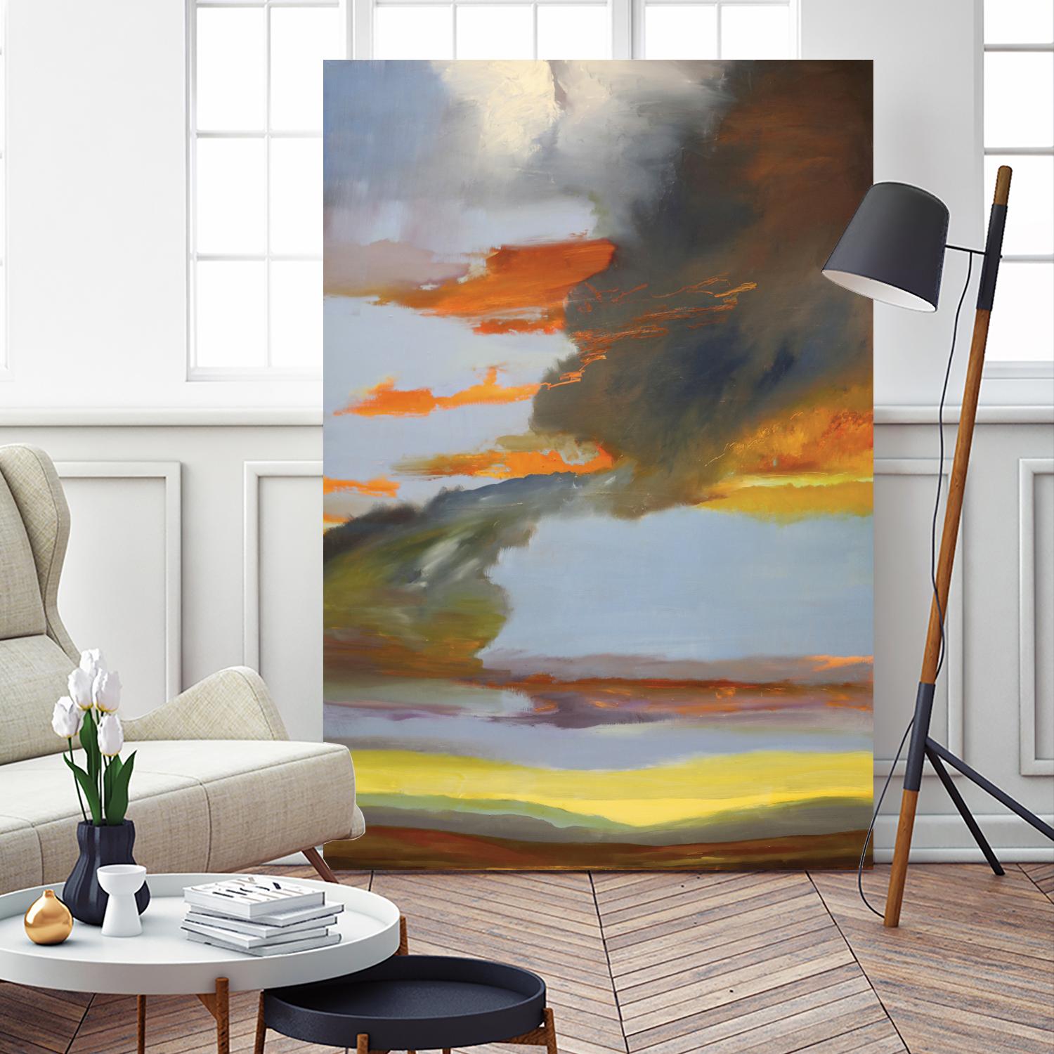 Sunset Path by Judith D'Agostino on GIANT ART - orange landscape