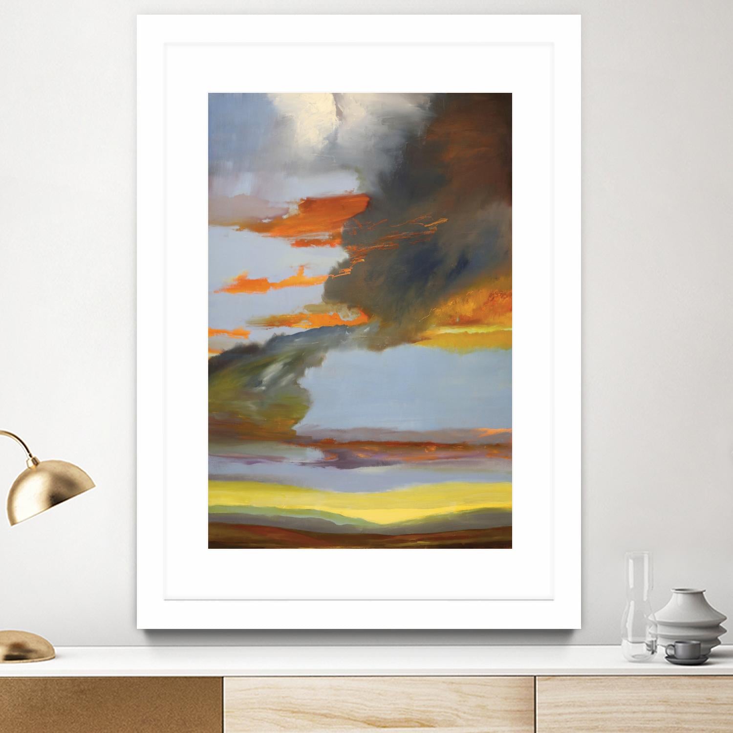 Sunset Path by Judith D'Agostino on GIANT ART - orange landscape