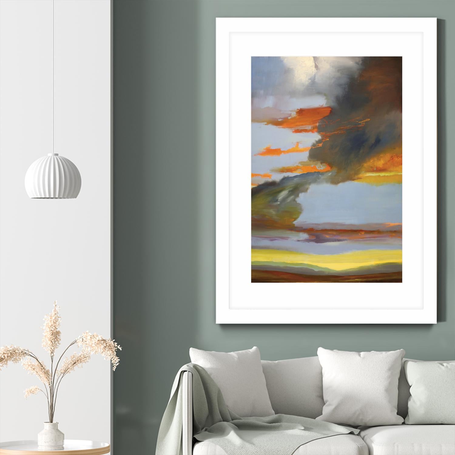 Sunset Path by Judith D'Agostino on GIANT ART - orange landscape