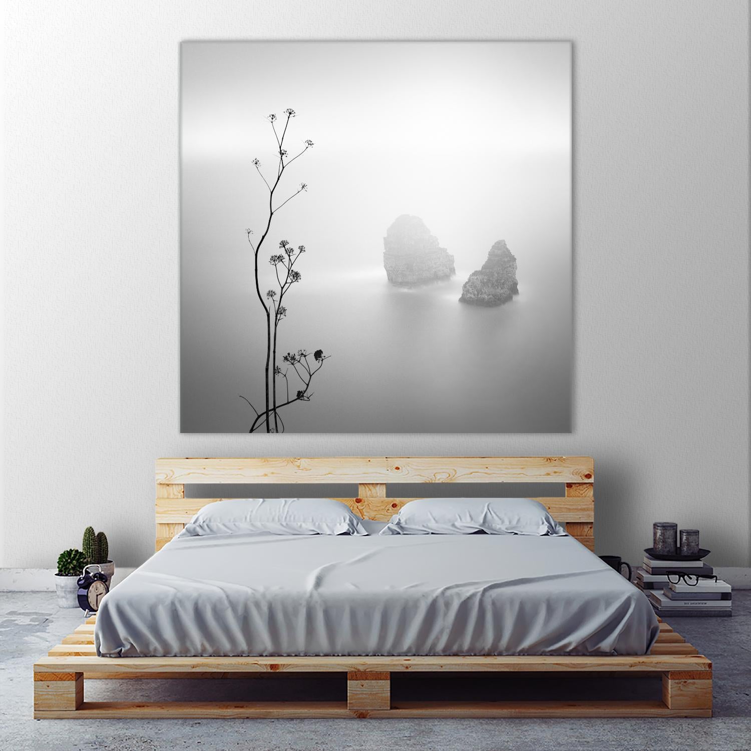 Misty Rocks by Alexandre Manuel on GIANT ART - grey landscape