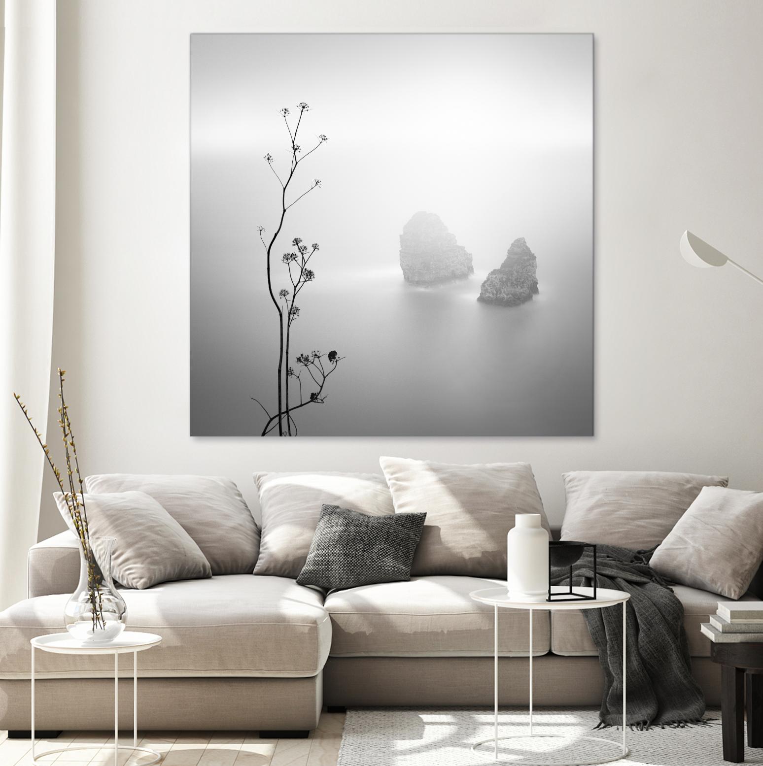 Misty Rocks by Alexandre Manuel on GIANT ART - grey landscape