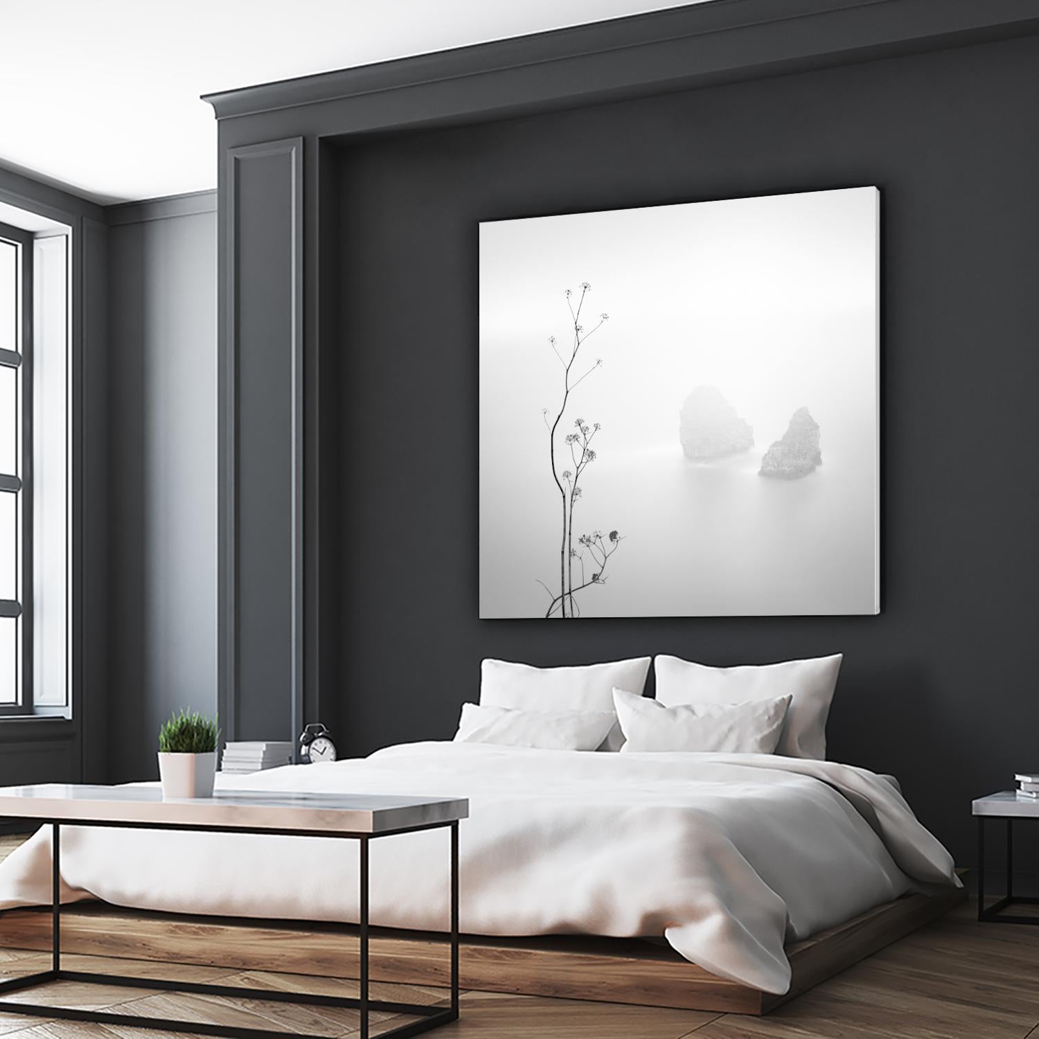 Misty Rocks by Alexandre Manuel on GIANT ART - grey landscape