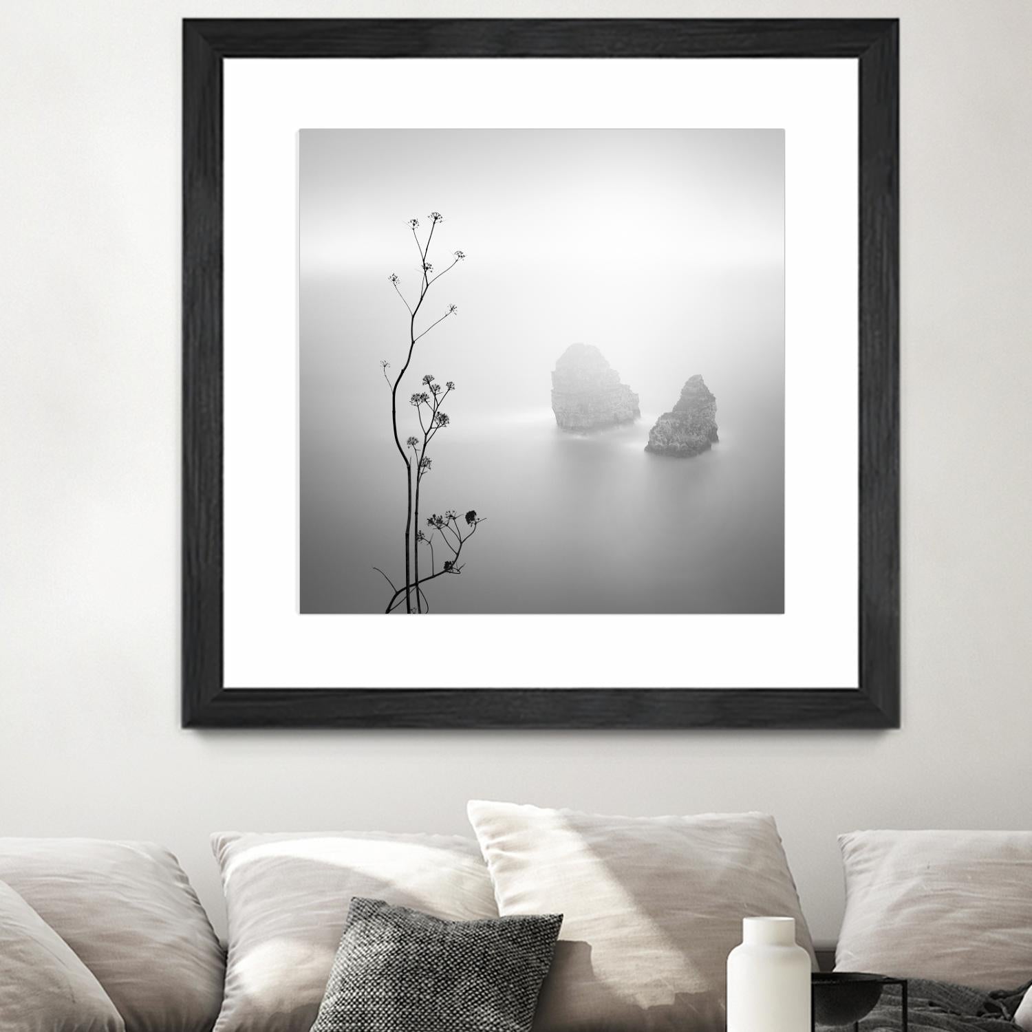 Misty Rocks by Alexandre Manuel on GIANT ART - grey landscape