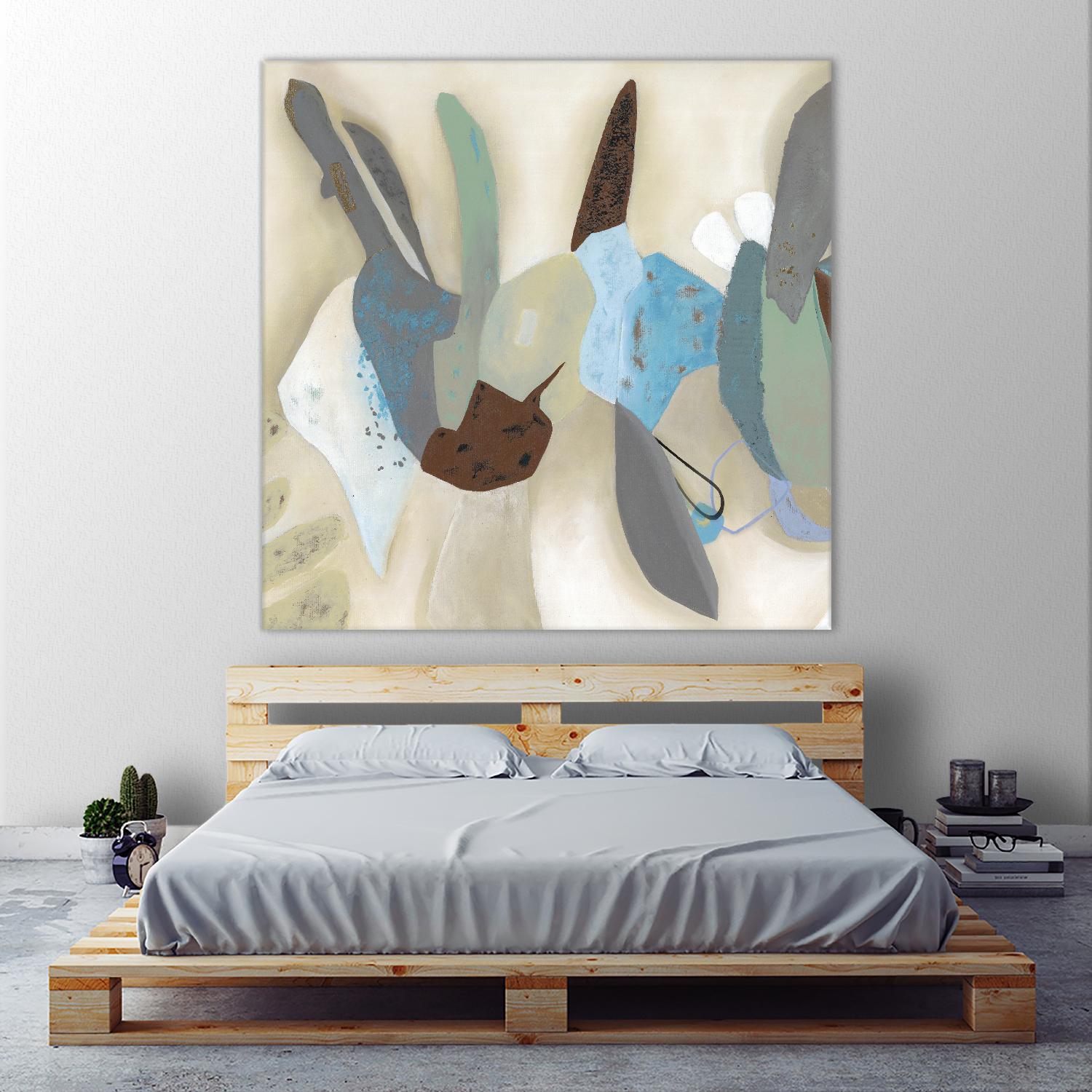 Saving Odds I by Diana Rosa on GIANT ART - cyan abstract