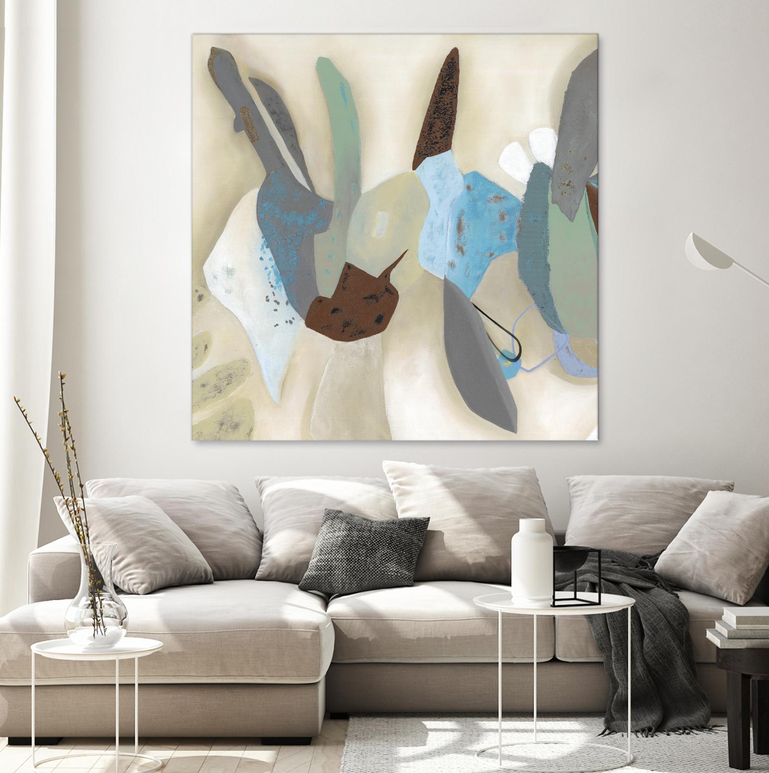 Saving Odds I by Diana Rosa on GIANT ART - cyan abstract