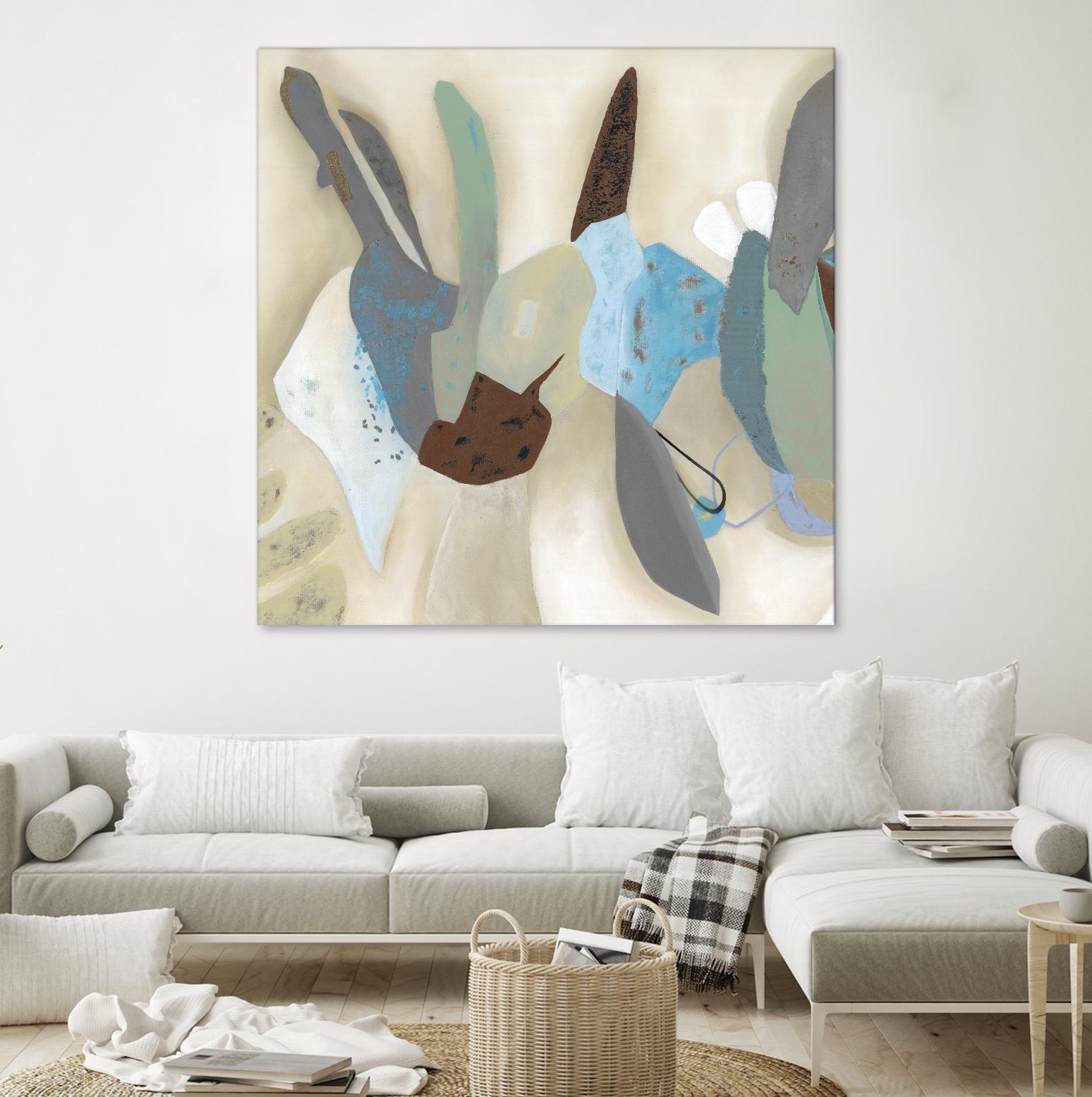 Saving Odds I by Diana Rosa on GIANT ART - cyan abstract