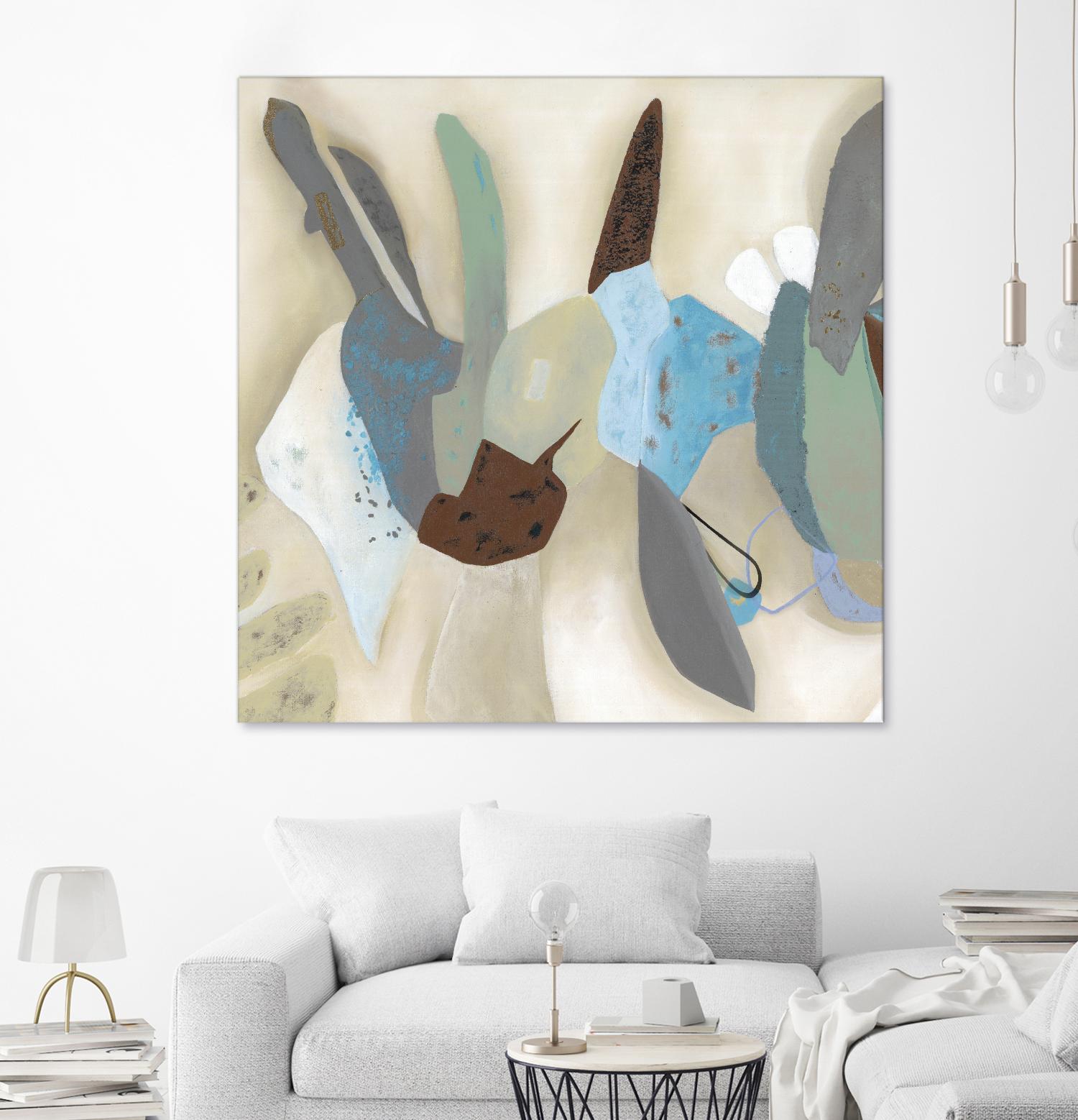 Saving Odds I by Diana Rosa on GIANT ART - cyan abstract