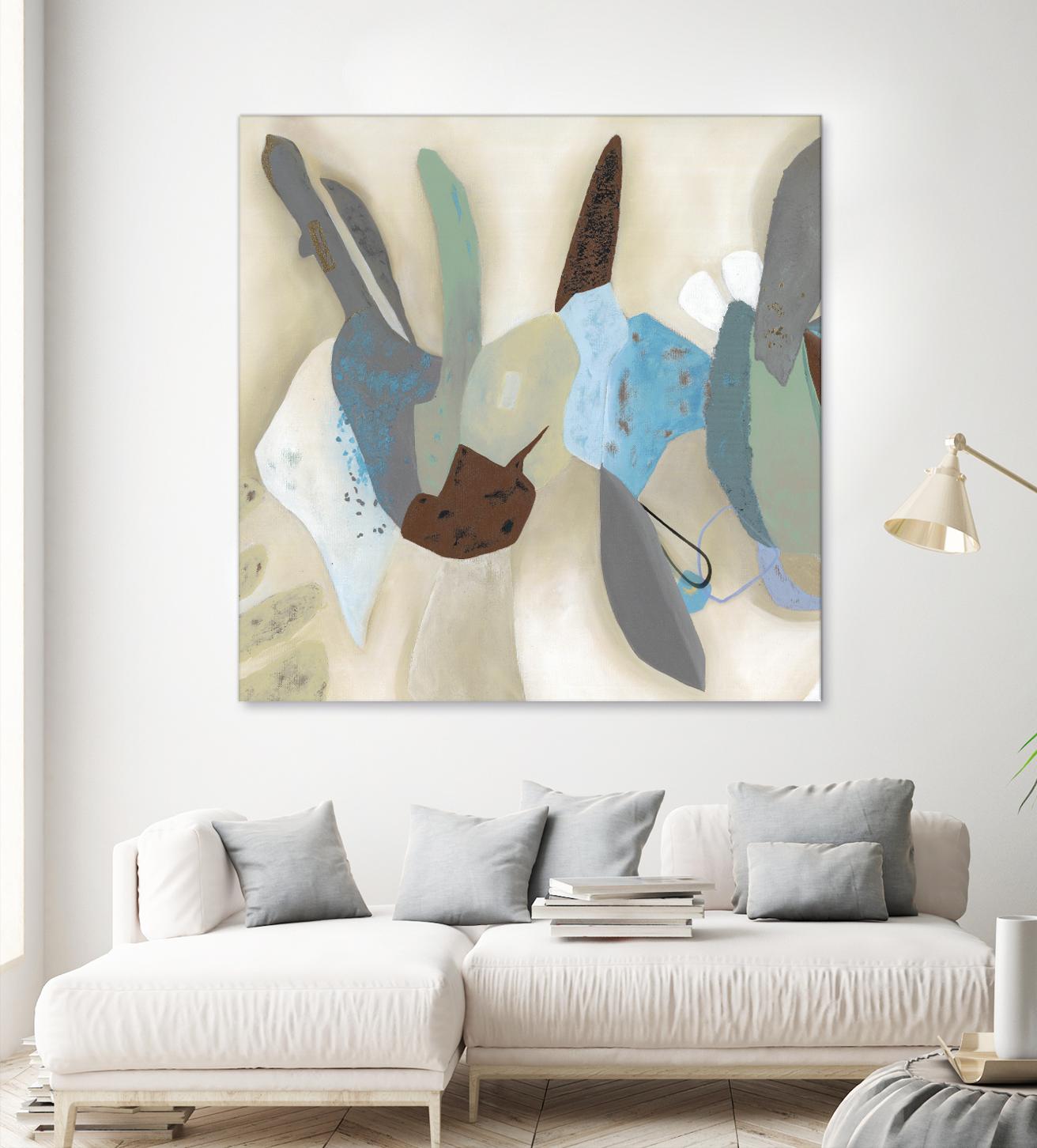 Saving Odds I by Diana Rosa on GIANT ART - cyan abstract