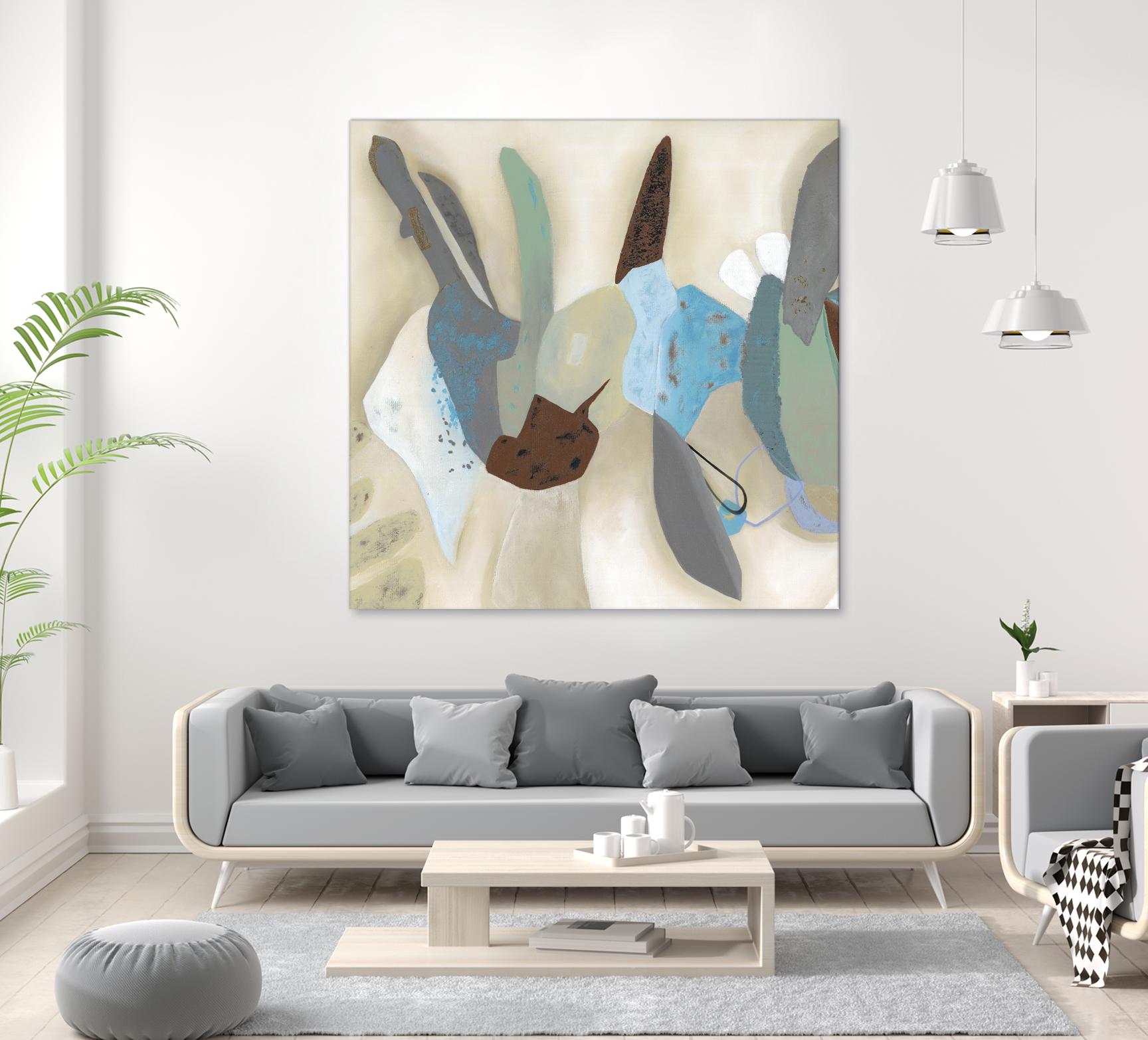 Saving Odds I by Diana Rosa on GIANT ART - cyan abstract