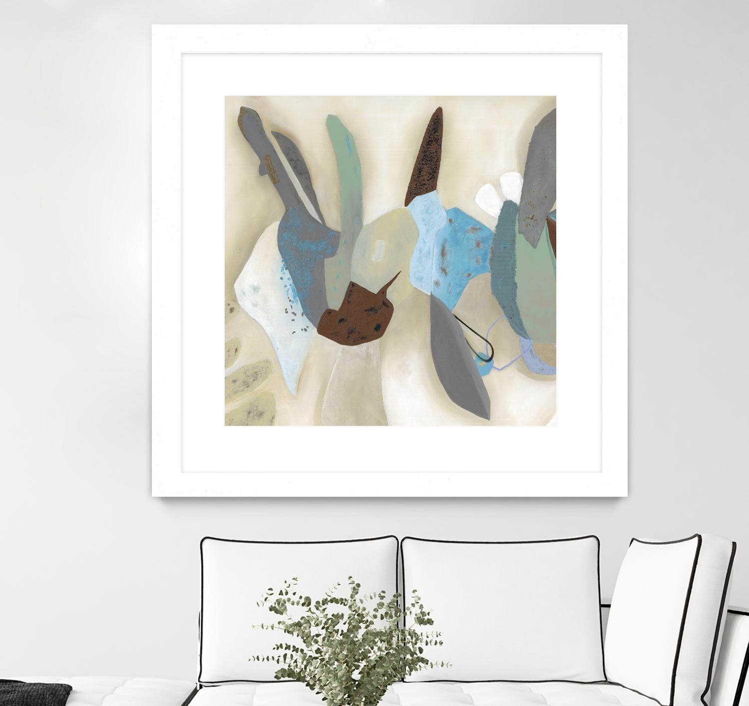 Saving Odds I by Diana Rosa on GIANT ART - cyan abstract