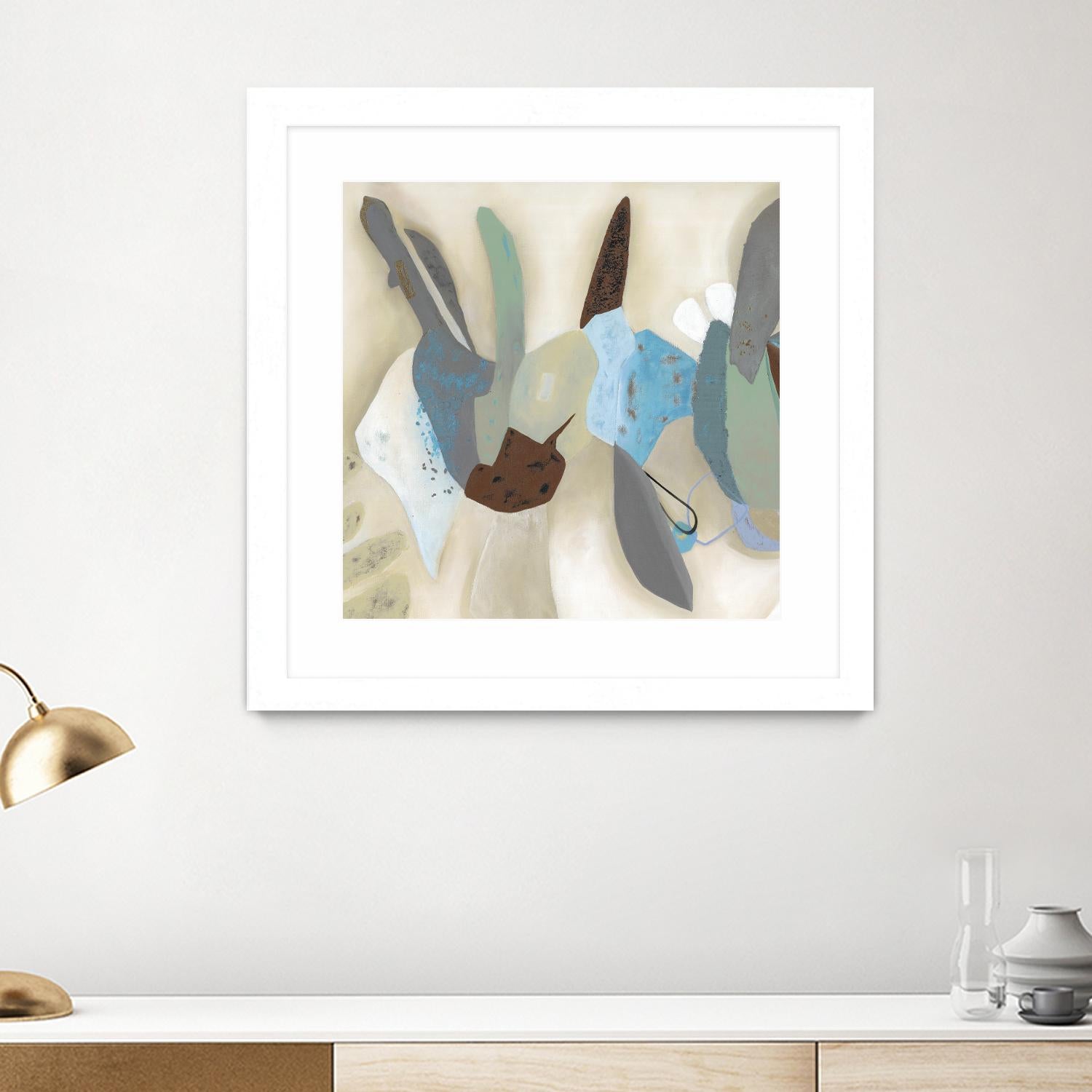 Saving Odds I by Diana Rosa on GIANT ART - cyan abstract