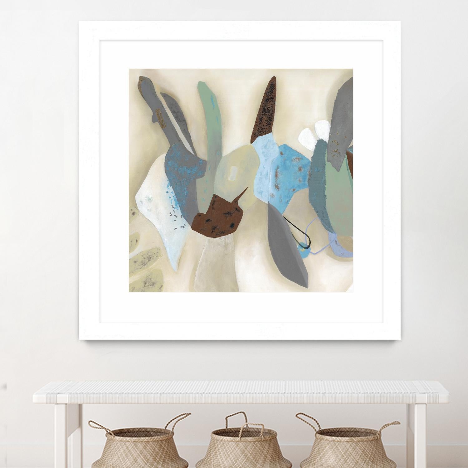 Saving Odds I by Diana Rosa on GIANT ART - cyan abstract