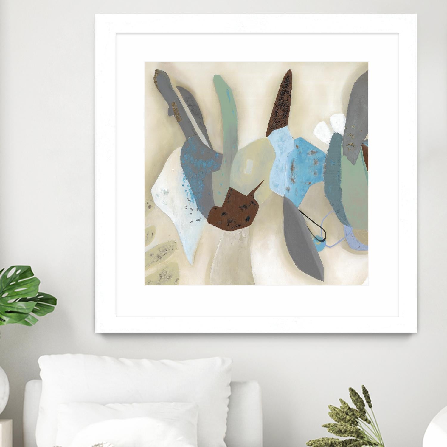 Saving Odds I by Diana Rosa on GIANT ART - cyan abstract