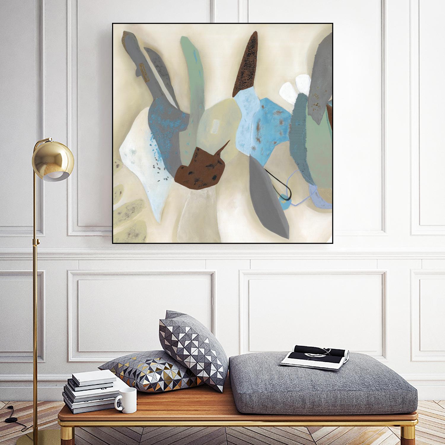 Saving Odds I by Diana Rosa on GIANT ART - cyan abstract