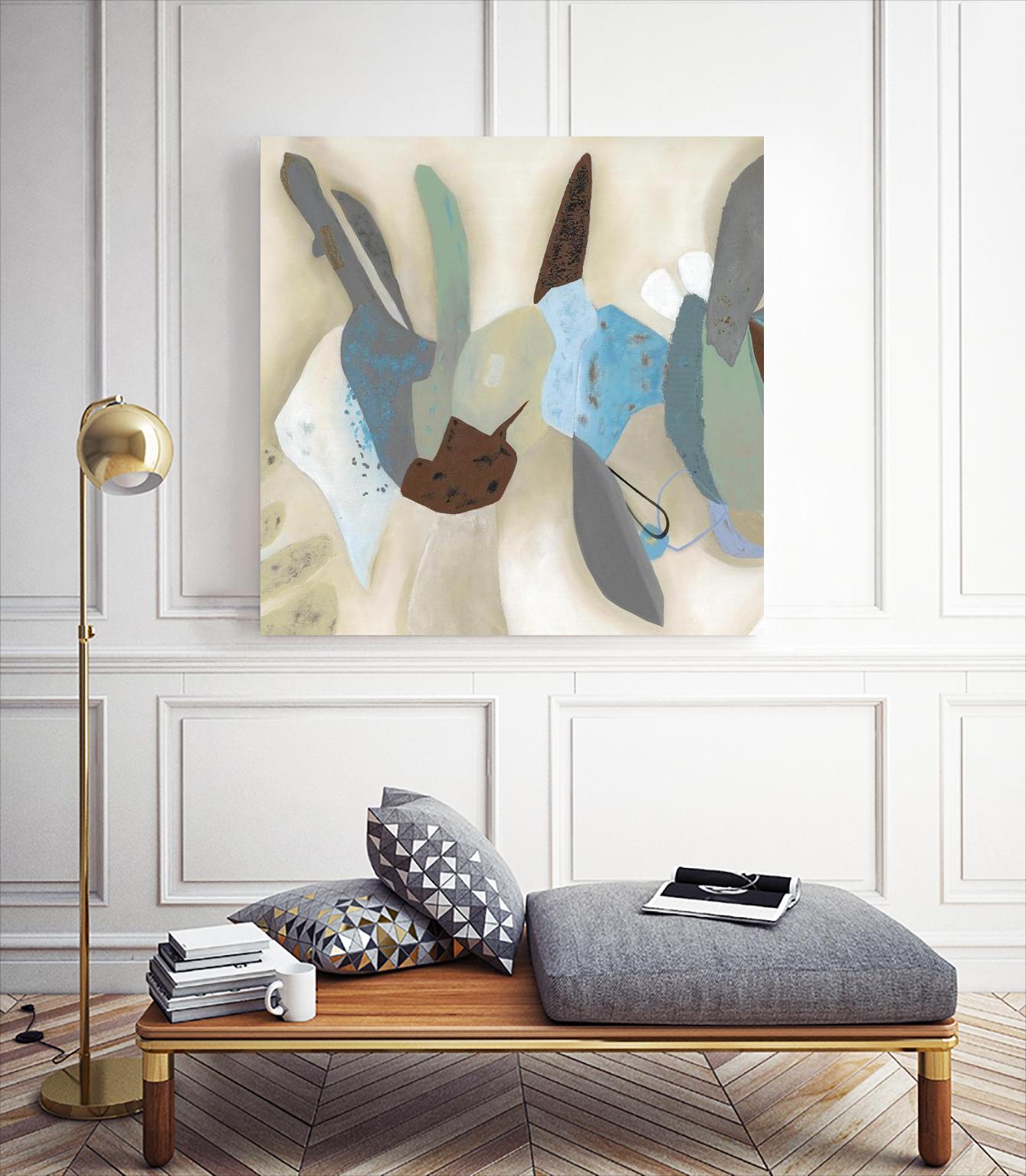 Saving Odds I by Diana Rosa on GIANT ART - cyan abstract