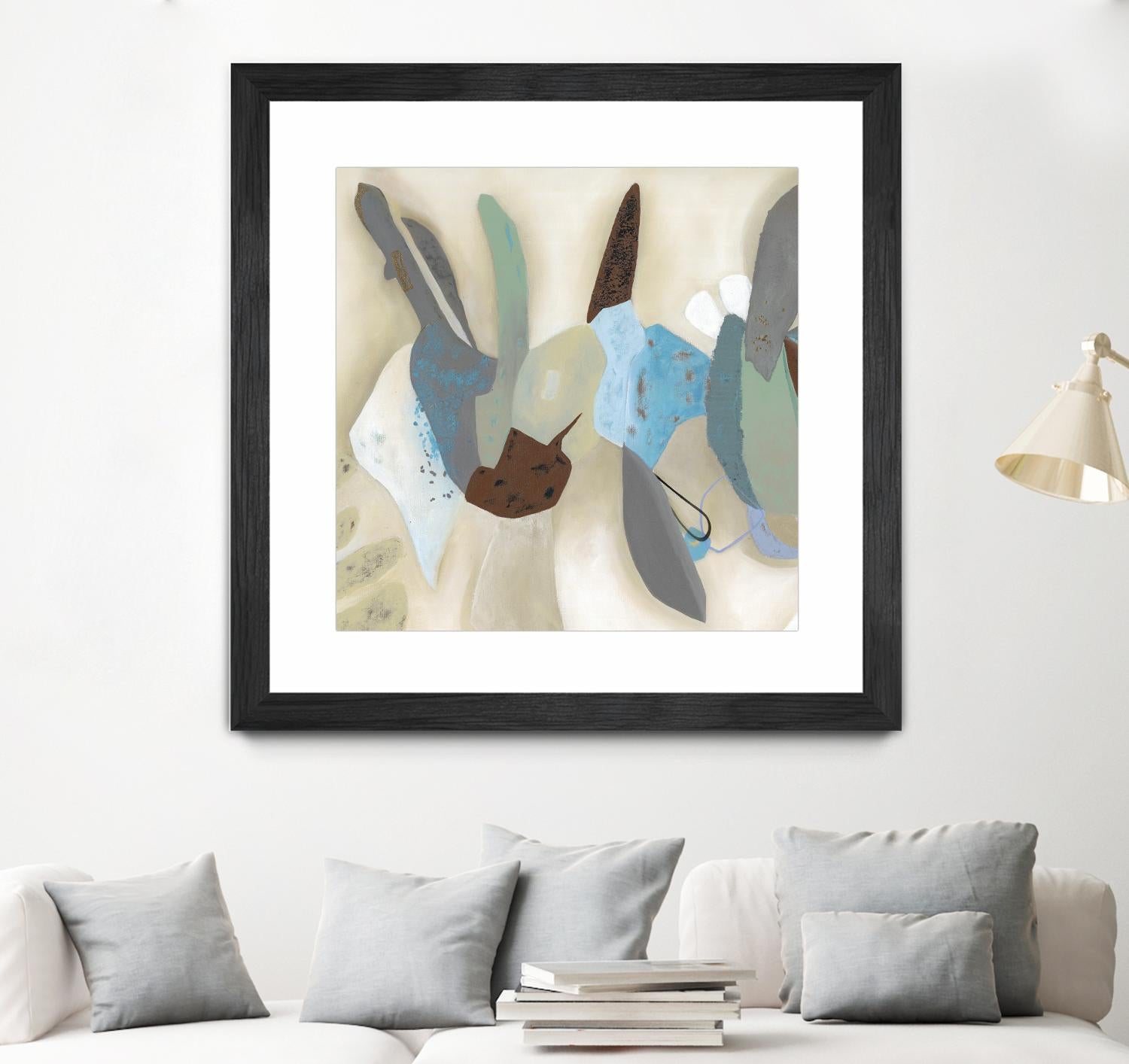 Saving Odds I by Diana Rosa on GIANT ART - cyan abstract