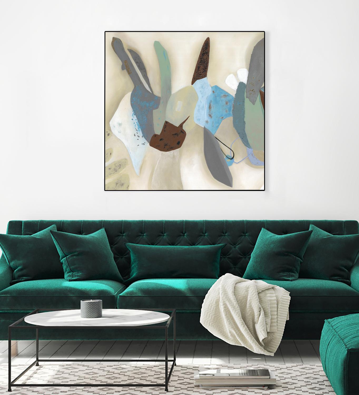 Saving Odds I by Diana Rosa on GIANT ART - cyan abstract