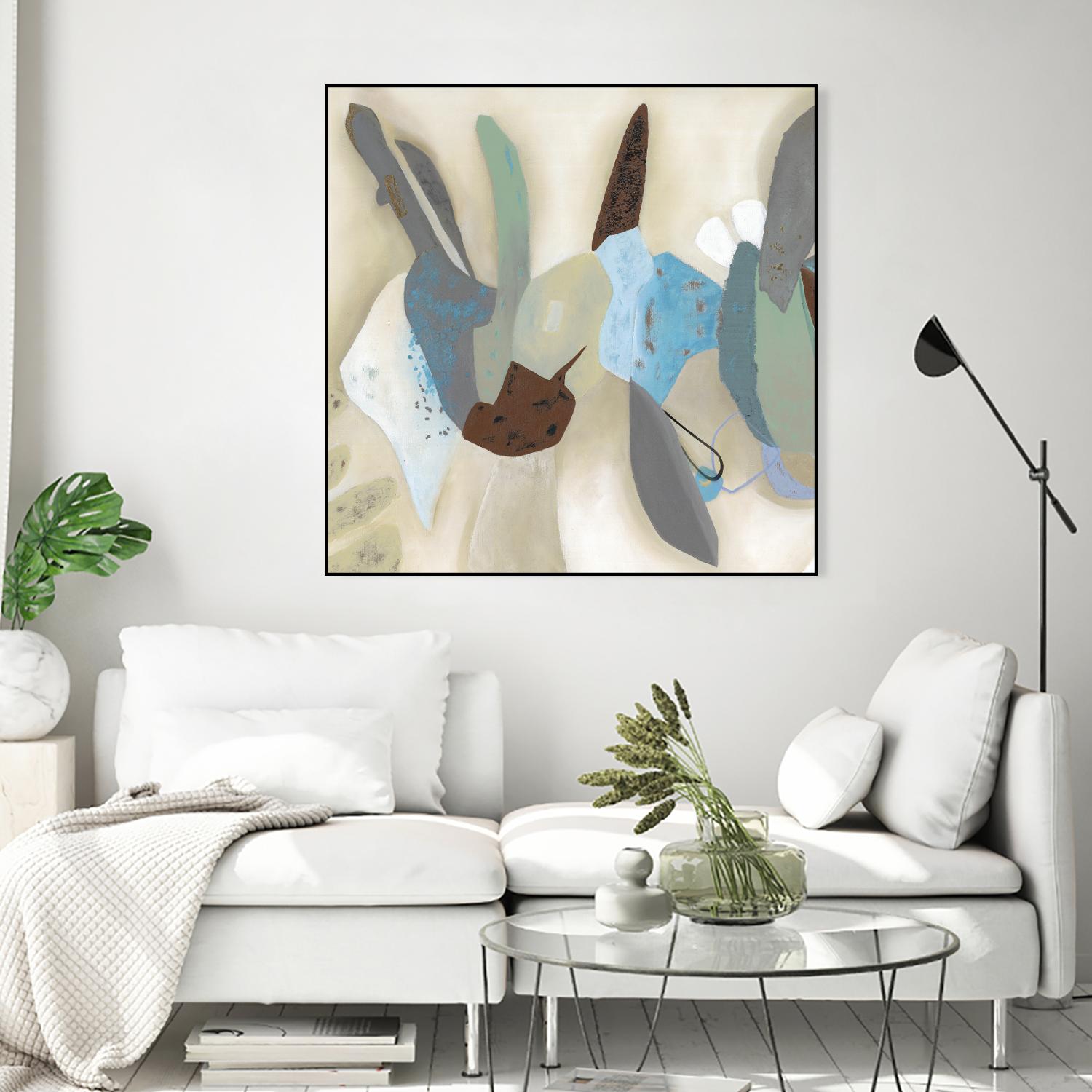 Saving Odds I by Diana Rosa on GIANT ART - cyan abstract