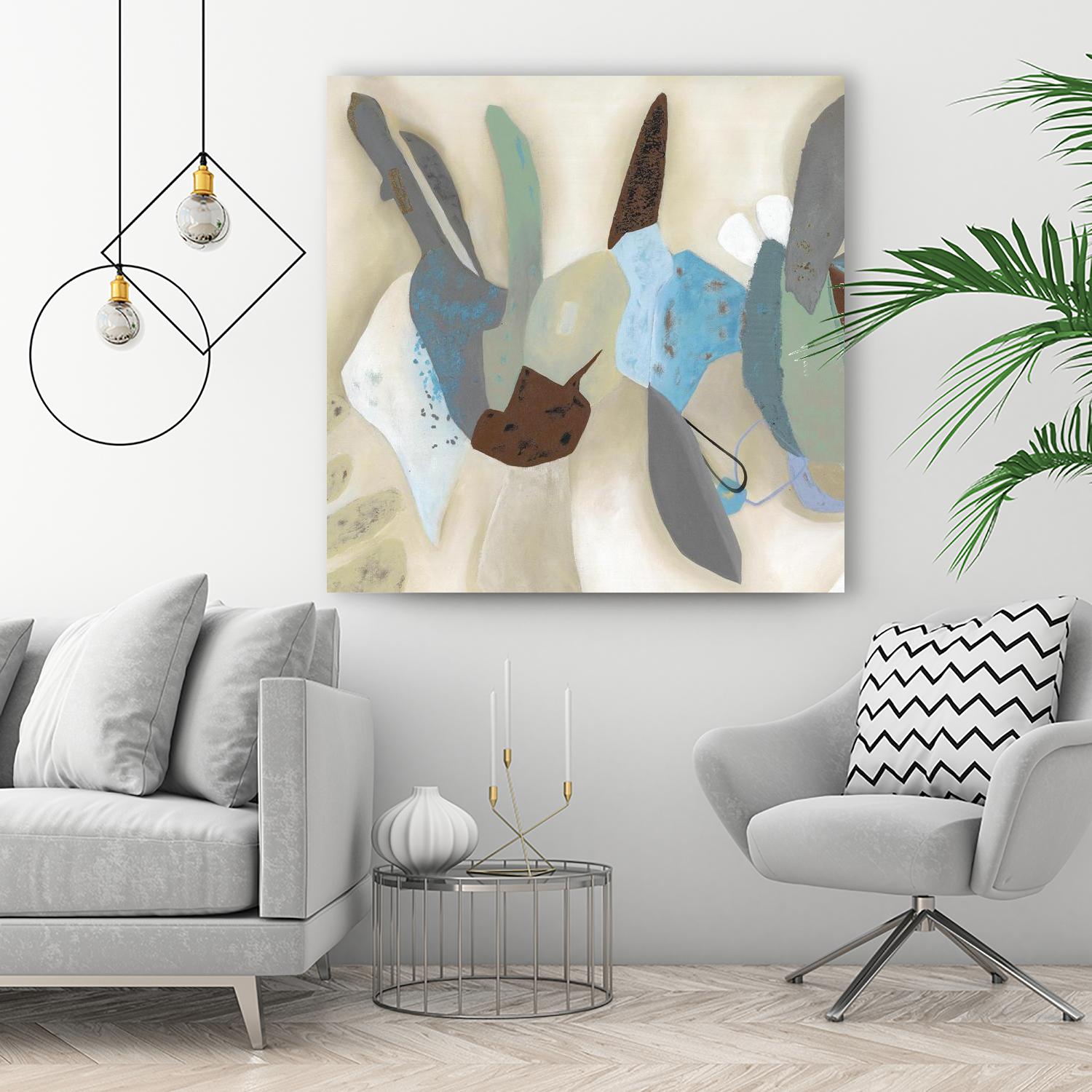 Saving Odds I by Diana Rosa on GIANT ART - cyan abstract