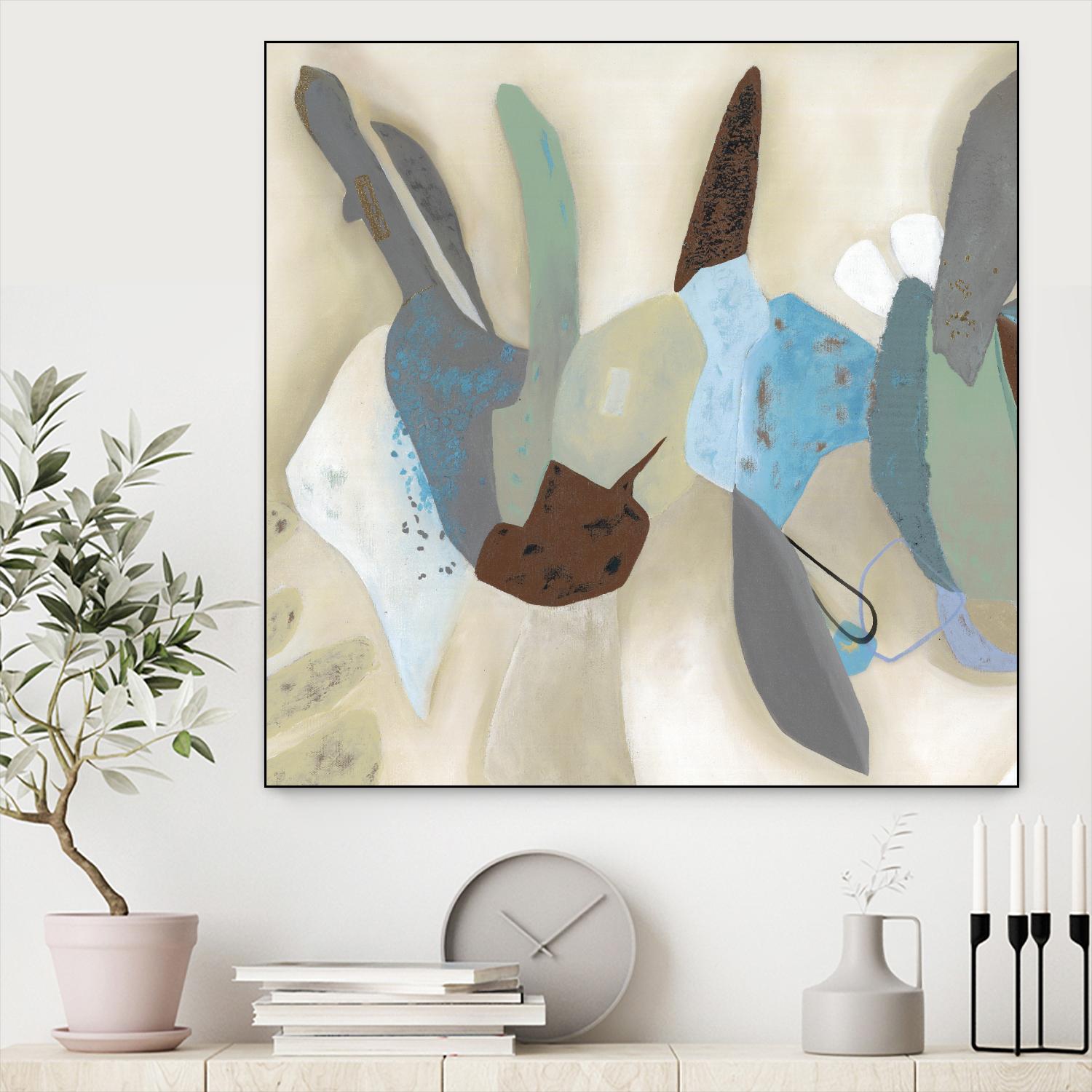 Saving Odds I by Diana Rosa on GIANT ART - cyan abstract