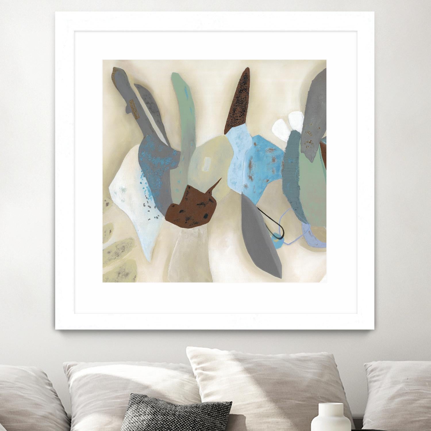 Saving Odds I by Diana Rosa on GIANT ART - cyan abstract