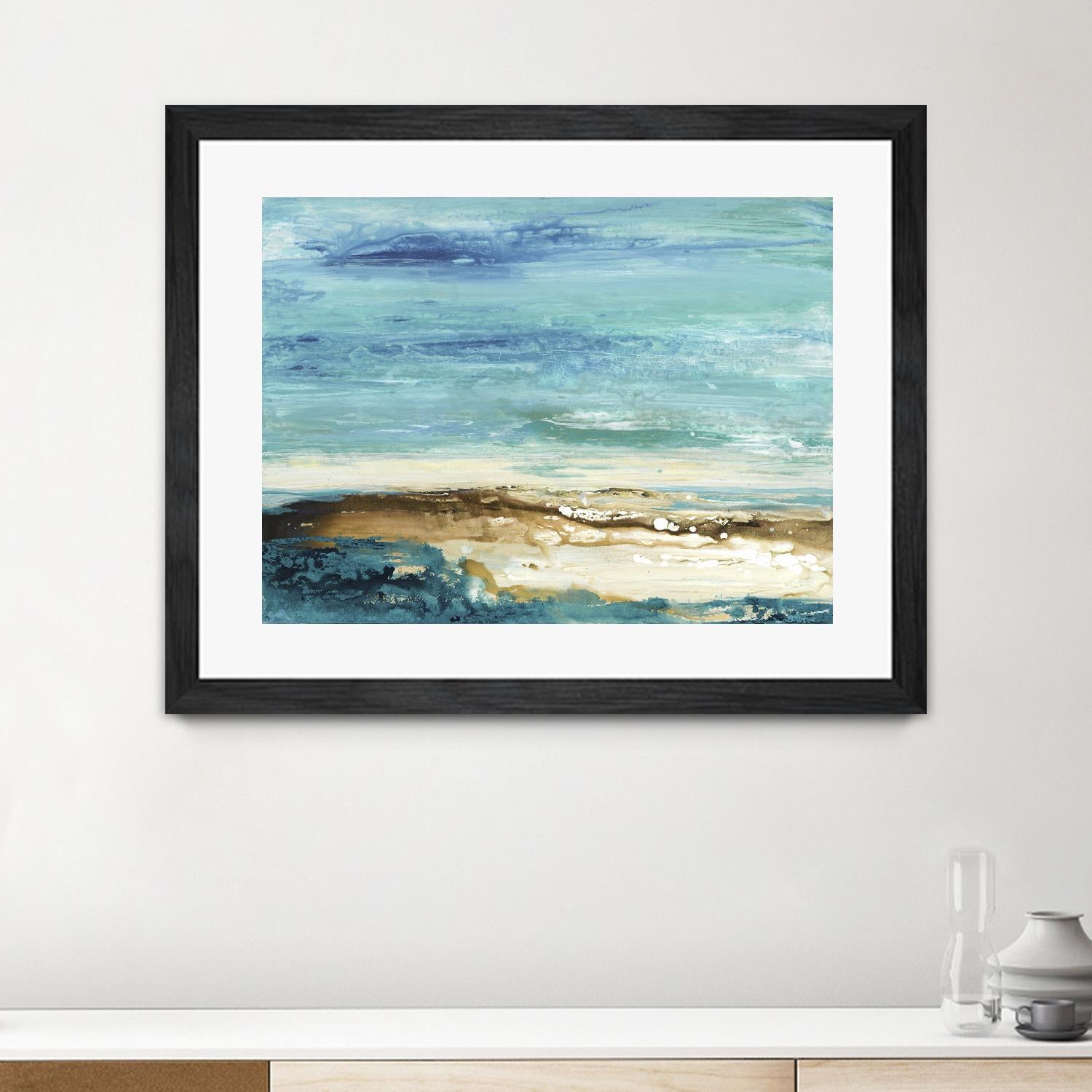 Beach Day by Grace Rowman on GIANT ART - white abstract