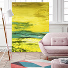 Buttercups by Beth ten Hove on GIANT ART - turquoise abstract