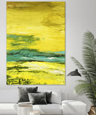 Buttercups by Beth ten Hove on GIANT ART - turquoise abstract
